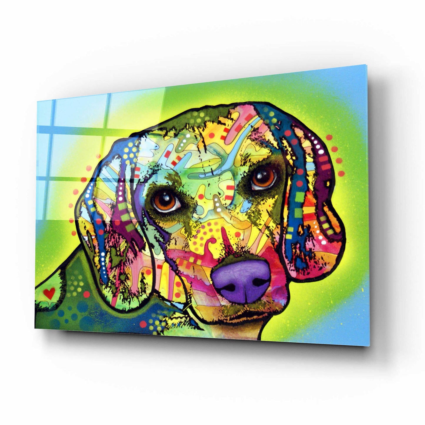 Epic Art 'Beagle' by Dean Russo, Acrylic Glass Wall Art,16x12