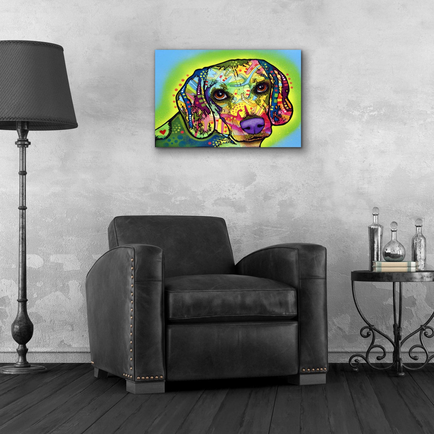 Epic Art 'Beagle' by Dean Russo, Acrylic Glass Wall Art,24x16