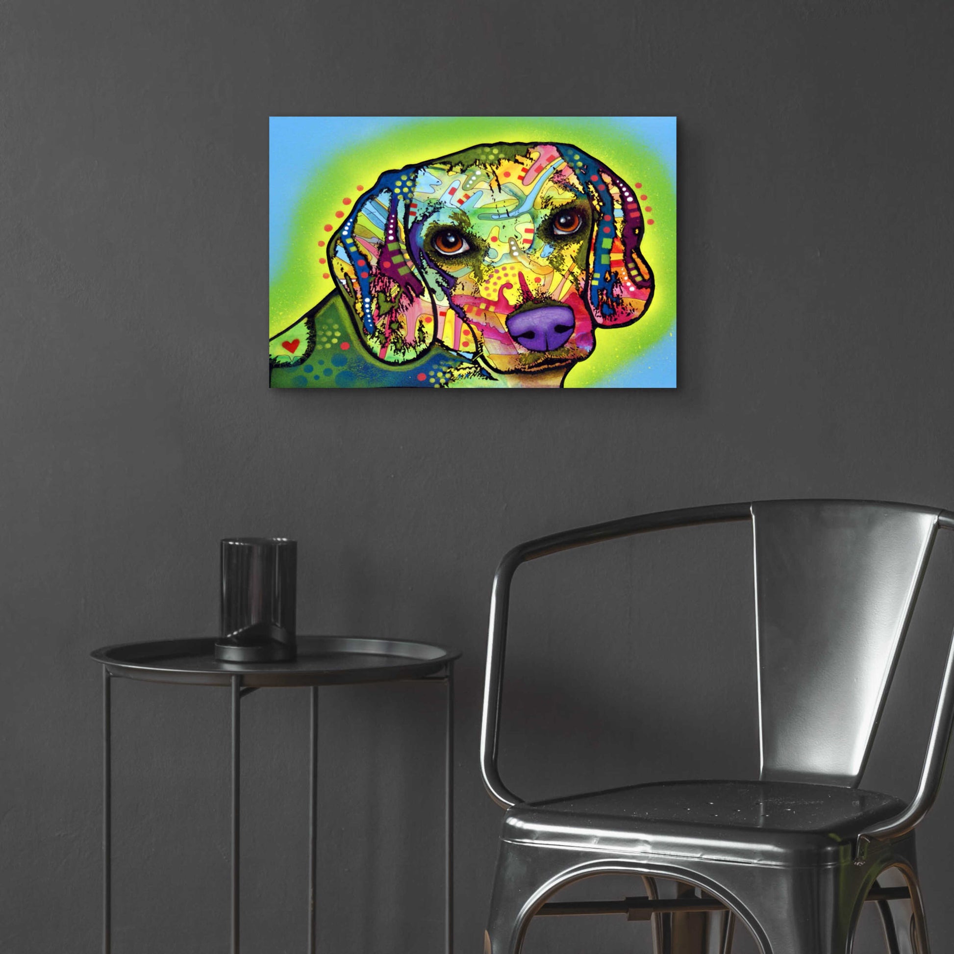 Epic Art 'Beagle' by Dean Russo, Acrylic Glass Wall Art,24x16