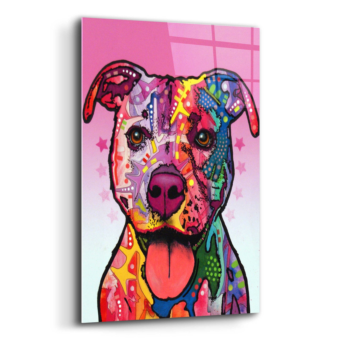 Epic Art 'Cherish The Pitbull' by Dean Russo, Acrylic Glass Wall Art,12x16