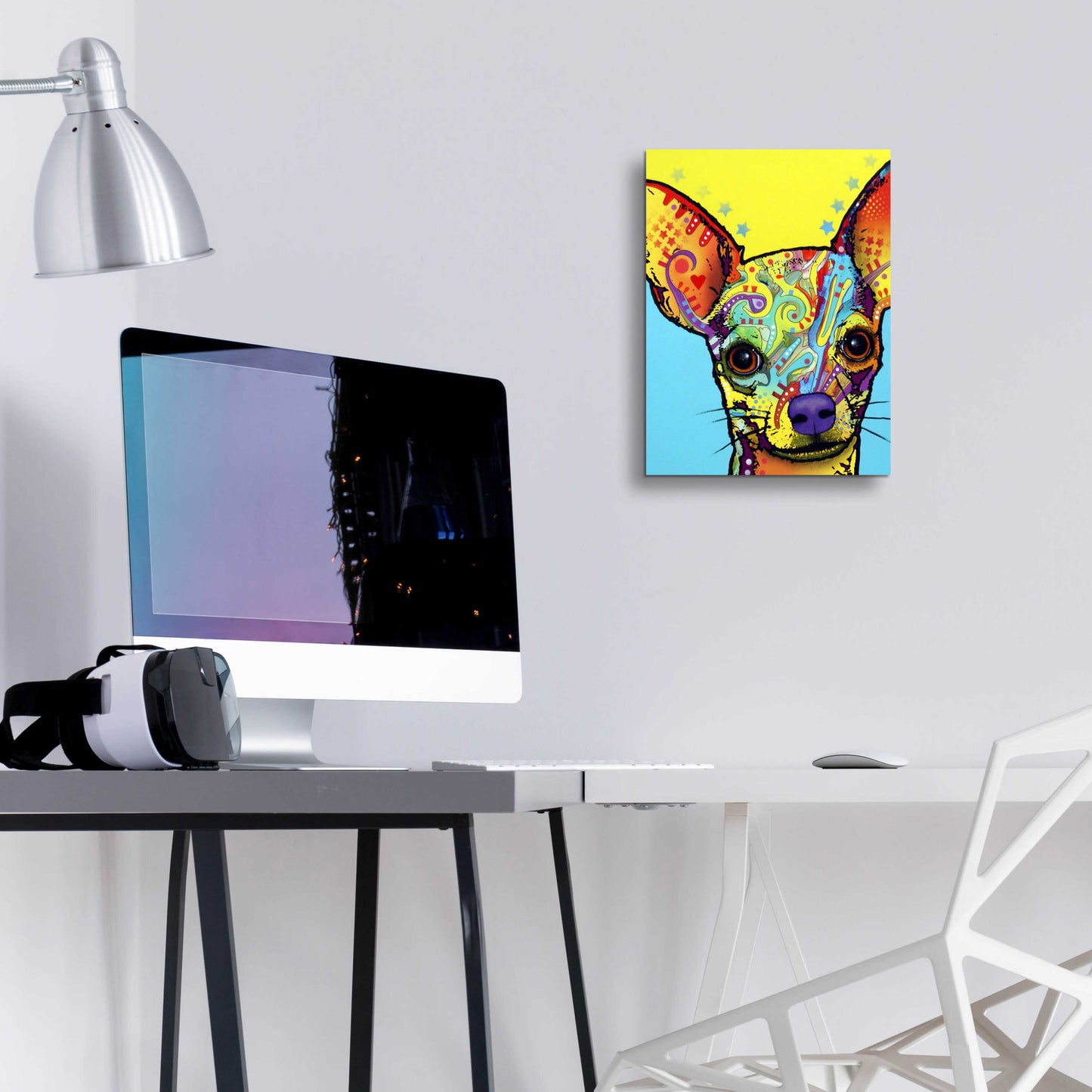 Epic Art 'Chihuahua I' by Dean Russo, Acrylic Glass Wall Art,12x16