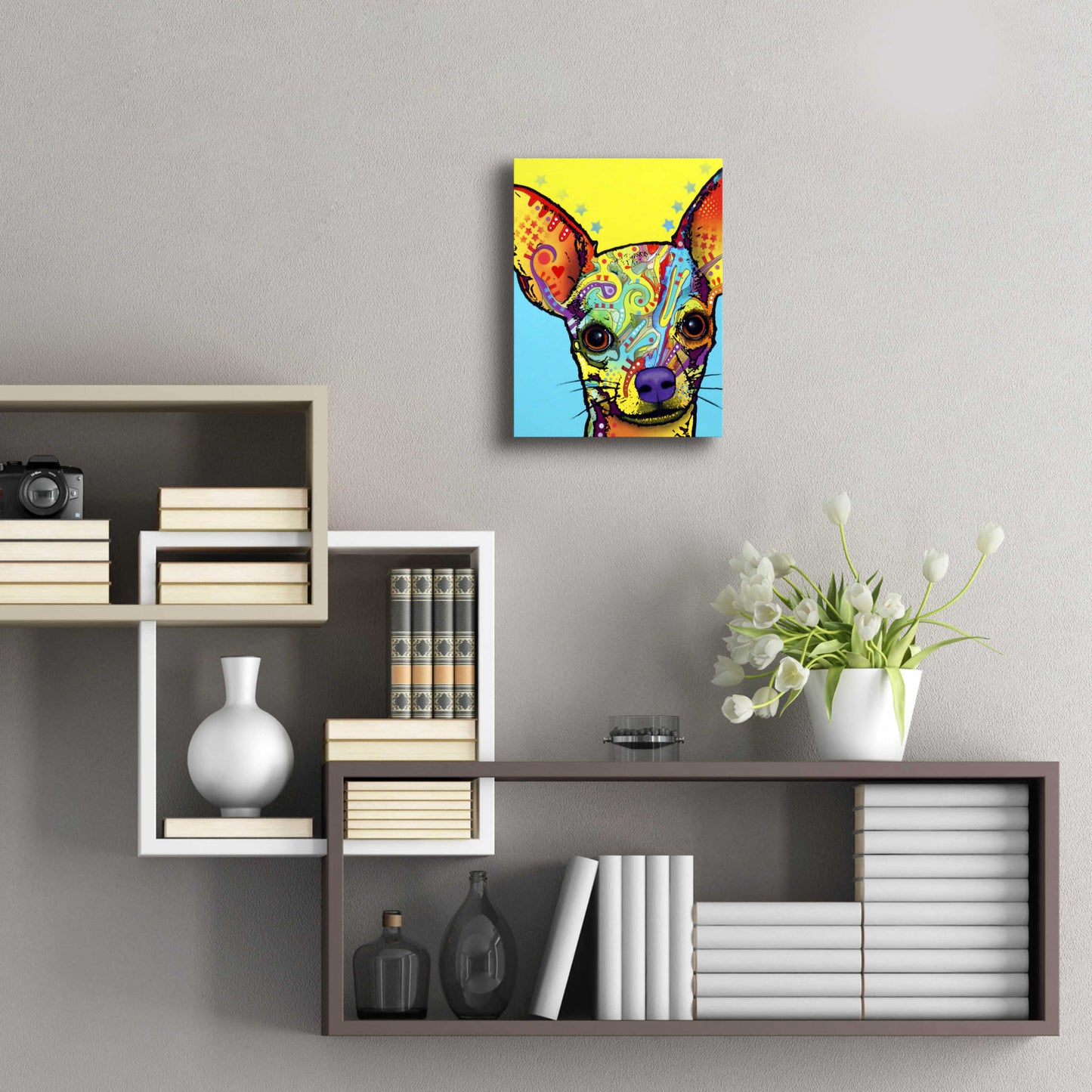 Epic Art 'Chihuahua I' by Dean Russo, Acrylic Glass Wall Art,12x16