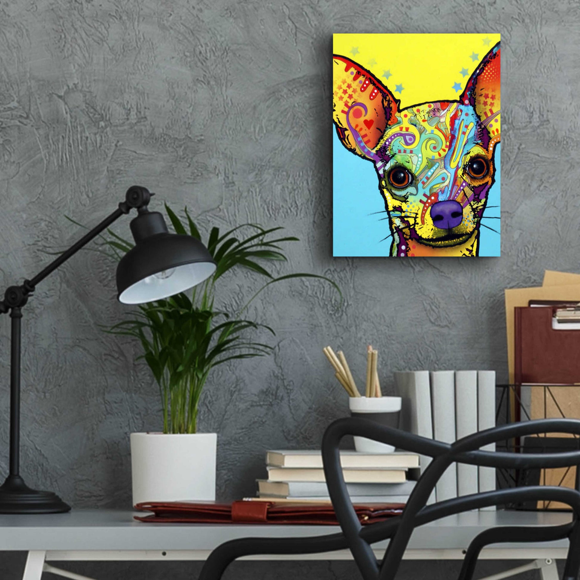 Epic Art 'Chihuahua I' by Dean Russo, Acrylic Glass Wall Art,12x16