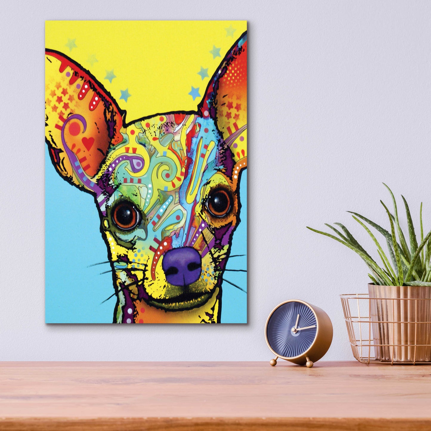 Epic Art 'Chihuahua I' by Dean Russo, Acrylic Glass Wall Art,12x16