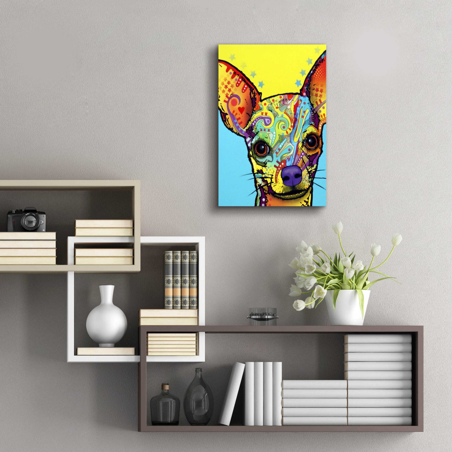 Epic Art 'Chihuahua I' by Dean Russo, Acrylic Glass Wall Art,16x24