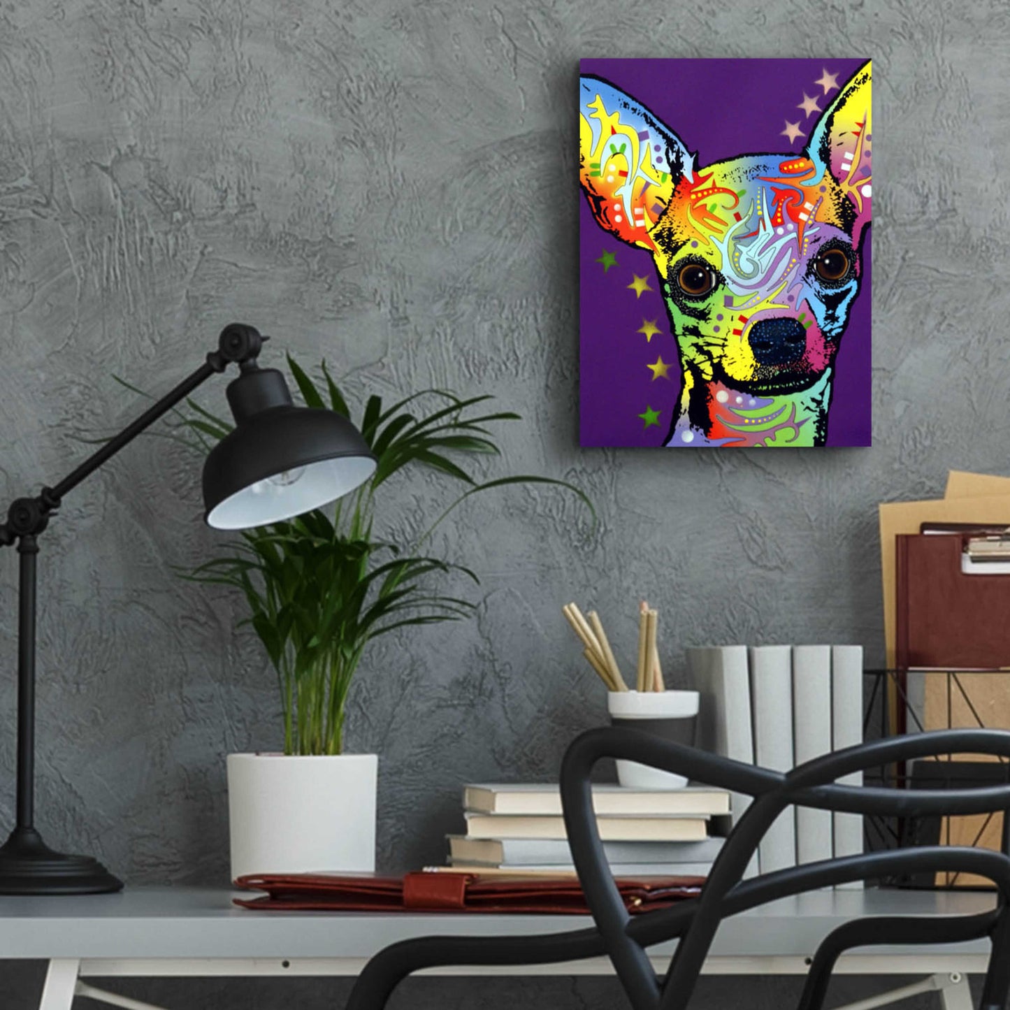 Epic Art 'Chihuahua Ii' by Dean Russo, Acrylic Glass Wall Art,12x16