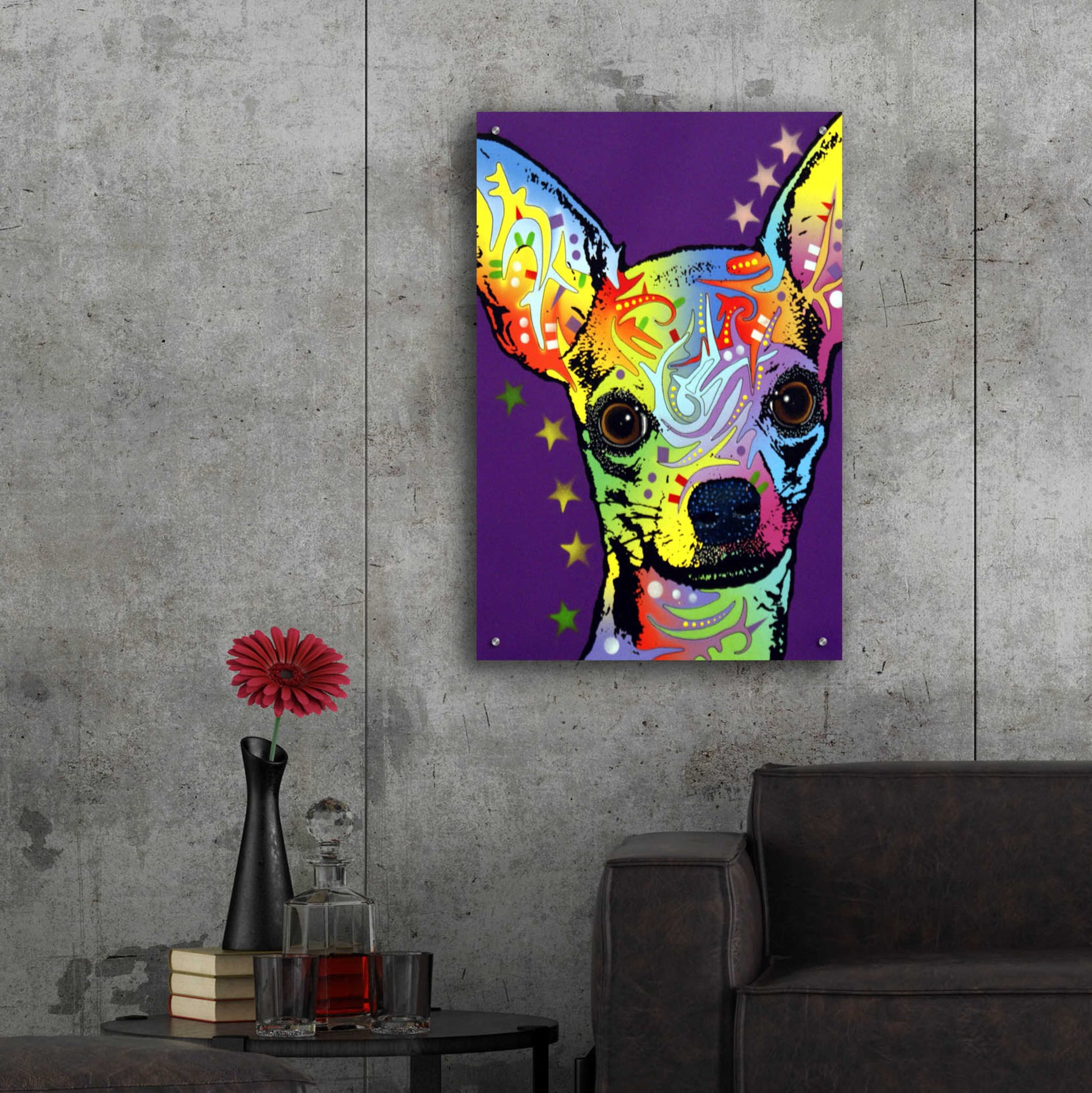 Epic Art 'Chihuahua Ii' by Dean Russo, Acrylic Glass Wall Art,24x36