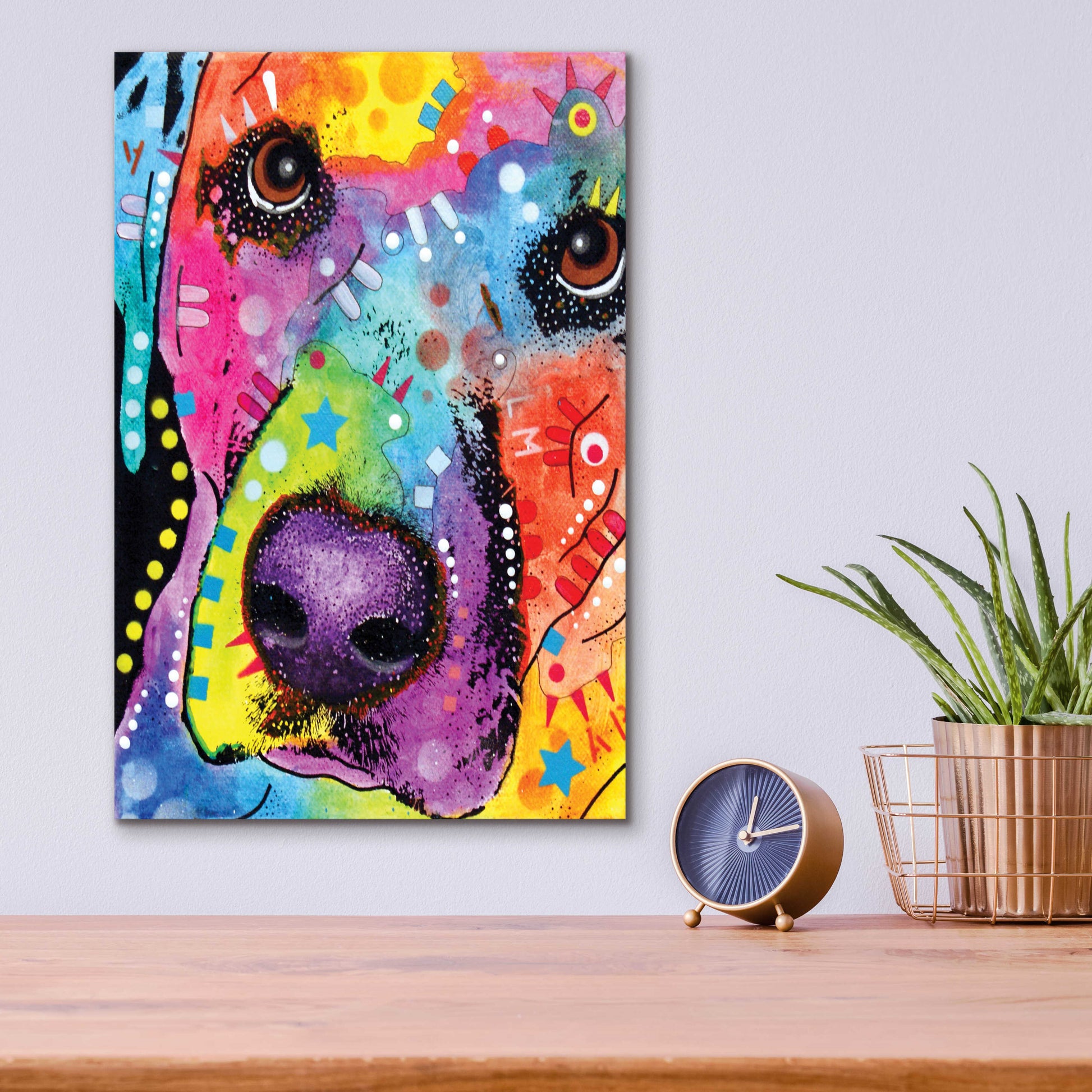 Epic Art 'Closeup Labrador' by Dean Russo, Acrylic Glass Wall Art,12x16