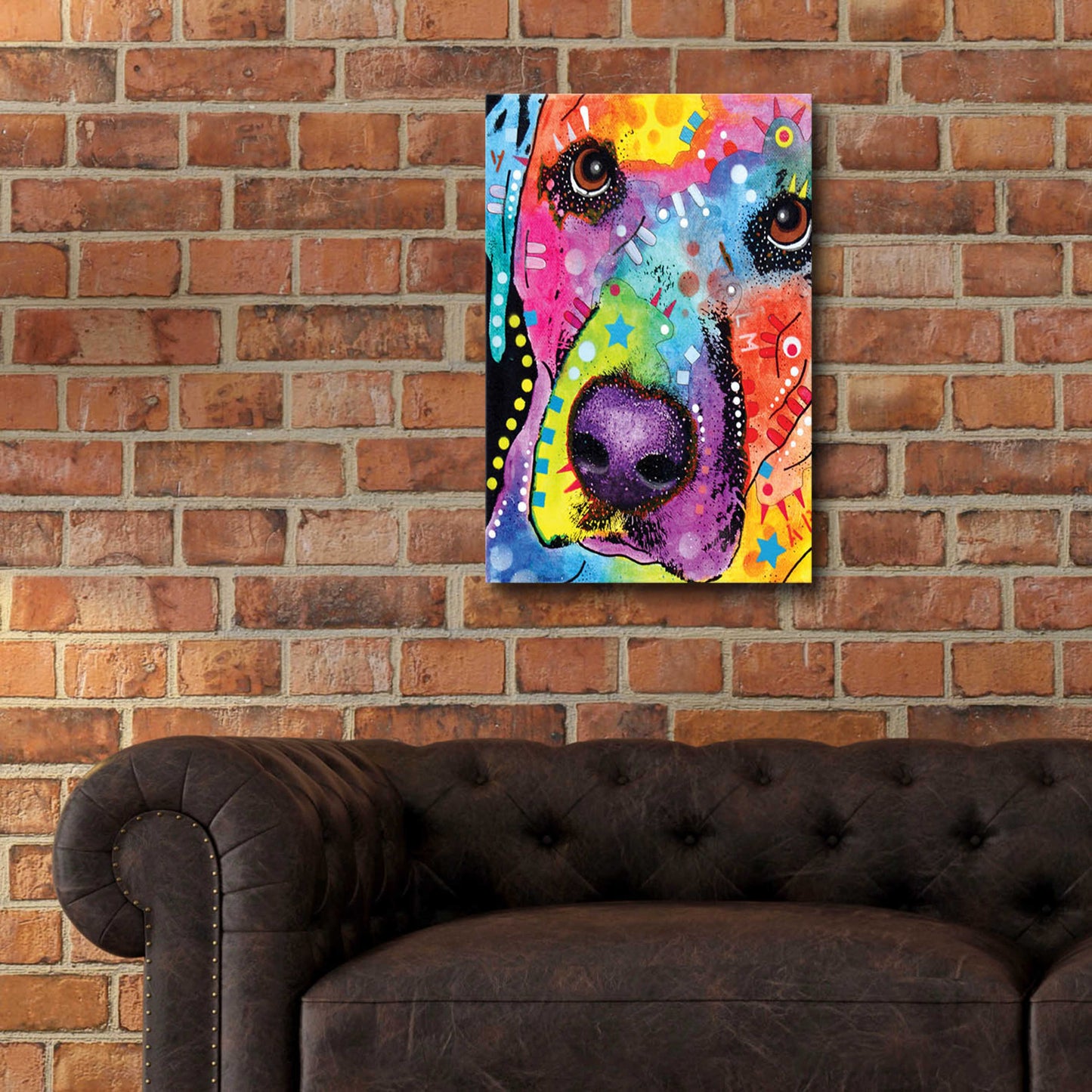 Epic Art 'Closeup Labrador' by Dean Russo, Acrylic Glass Wall Art,16x24