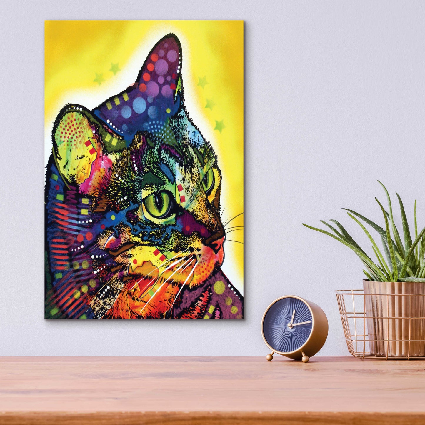 Epic Art 'Confident Cat' by Dean Russo, Acrylic Glass Wall Art,12x16