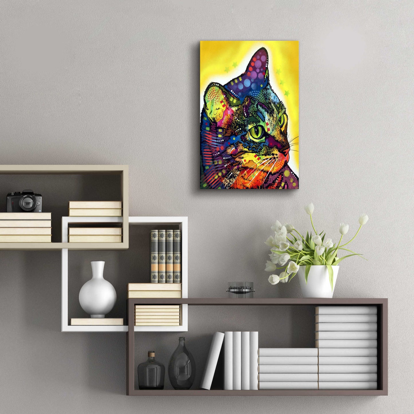 Epic Art 'Confident Cat' by Dean Russo, Acrylic Glass Wall Art,16x24