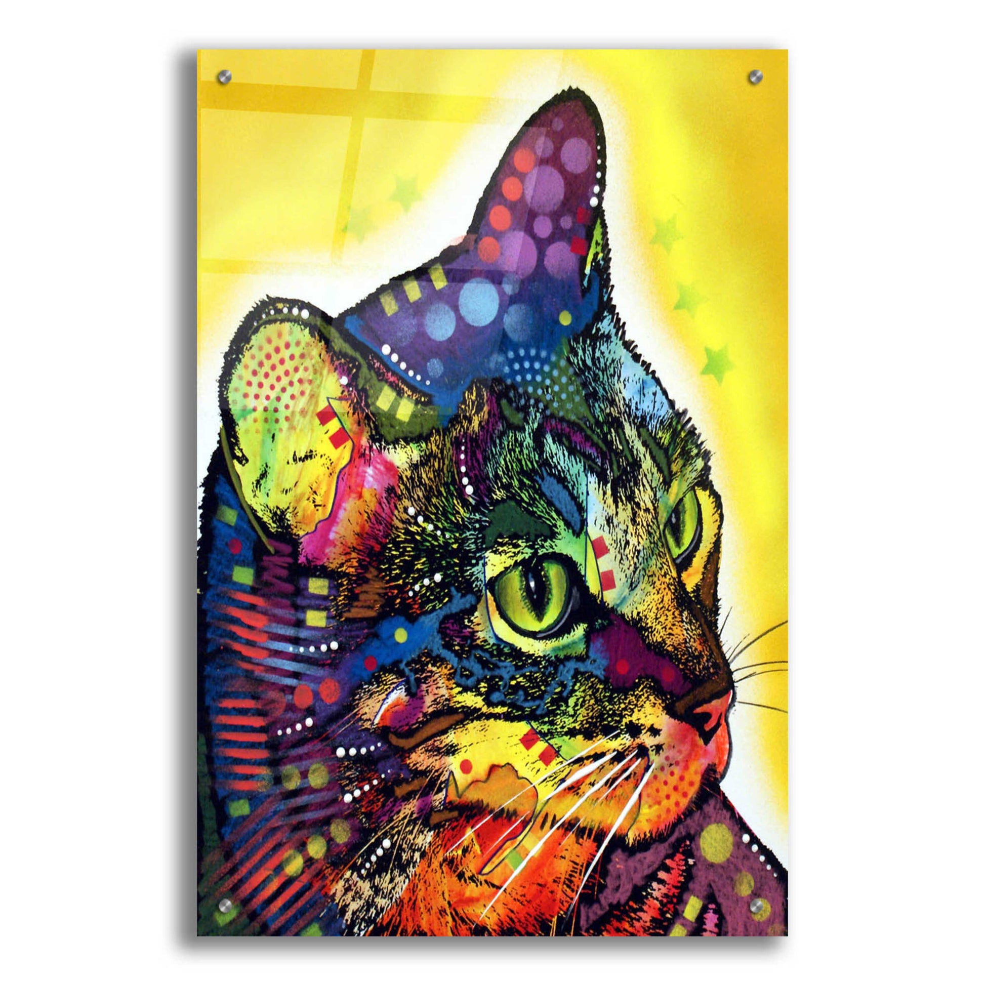 Epic Art 'Confident Cat' by Dean Russo, Acrylic Glass Wall Art,24x36