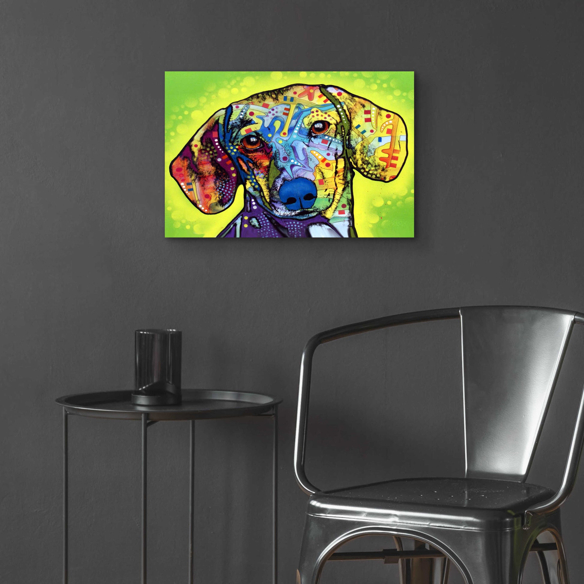 Epic Art 'Dachshund' by Dean Russo, Acrylic Glass Wall Art,24x16