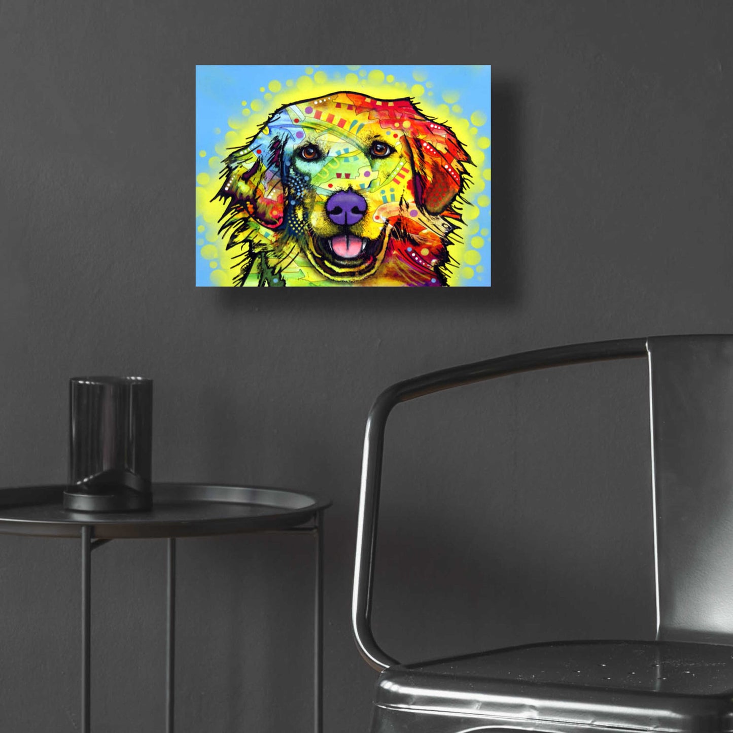 Epic Art 'Golden Retriever' by Dean Russo, Acrylic Glass Wall Art,16x12