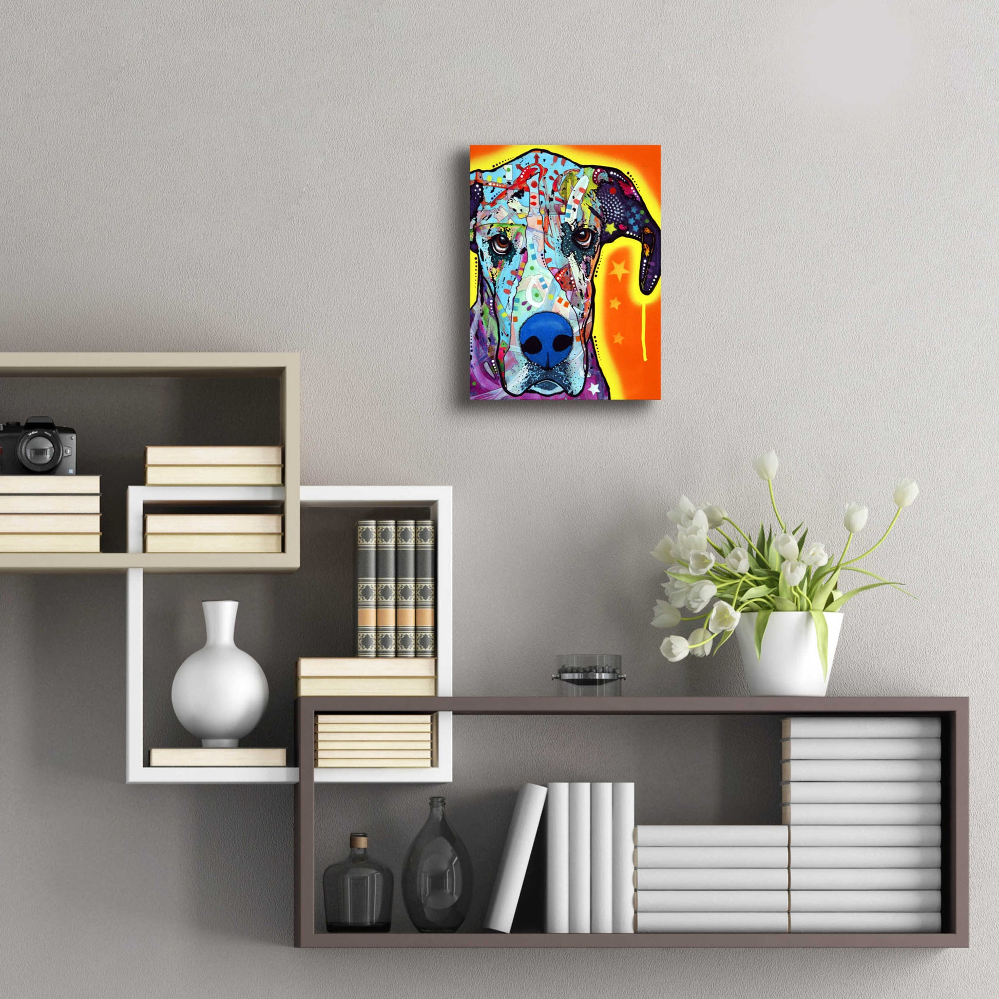 Epic Art 'Great Dane' by Dean Russo, Acrylic Glass Wall Art,12x16