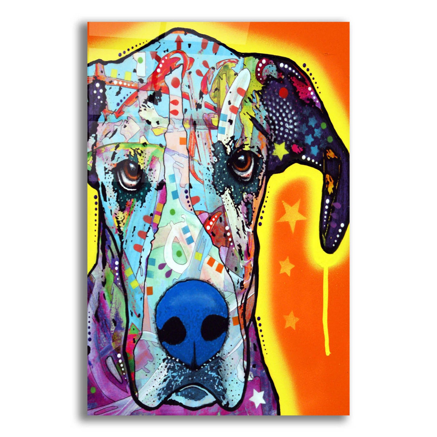 Epic Art 'Great Dane' by Dean Russo, Acrylic Glass Wall Art,12x16