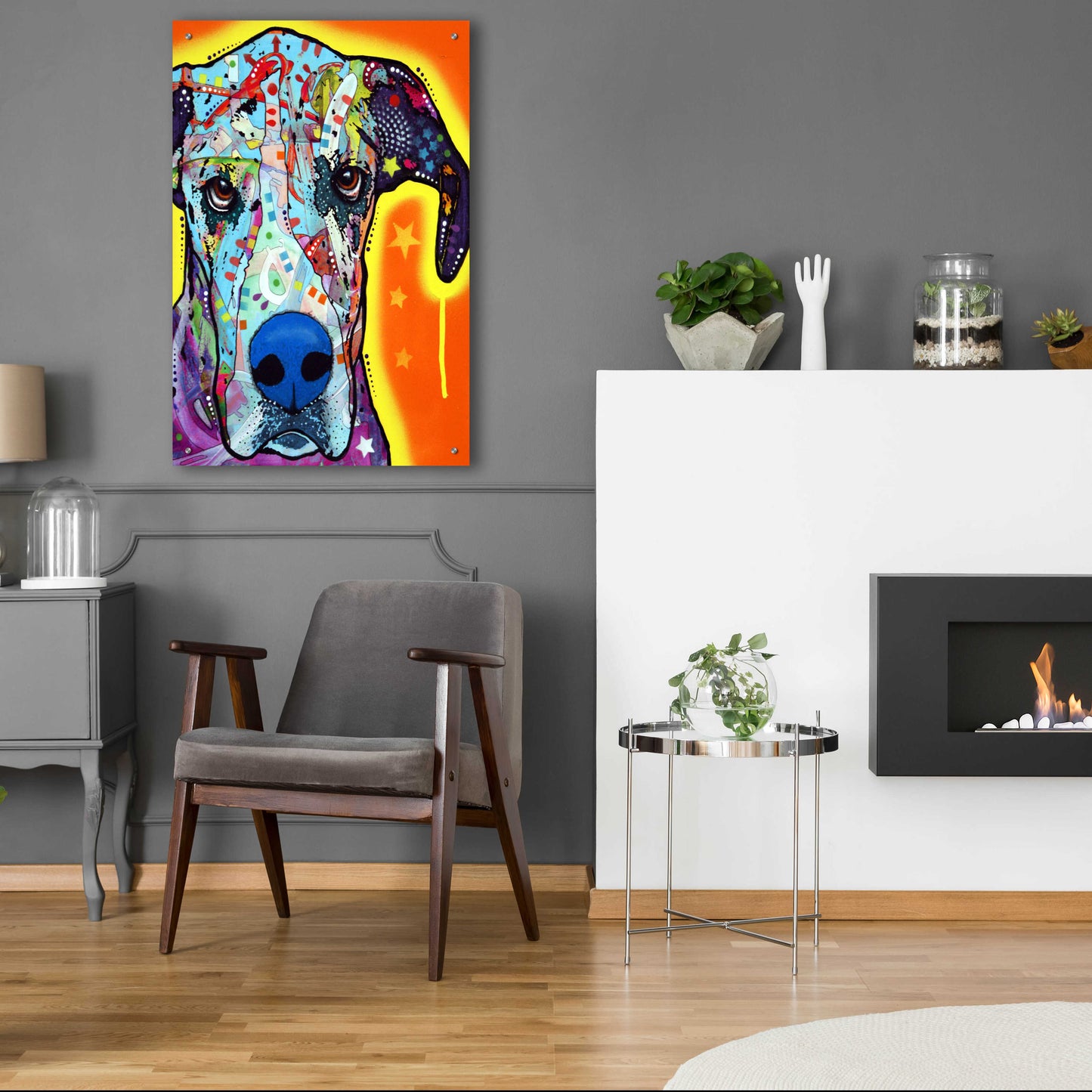 Epic Art 'Great Dane' by Dean Russo, Acrylic Glass Wall Art,24x36