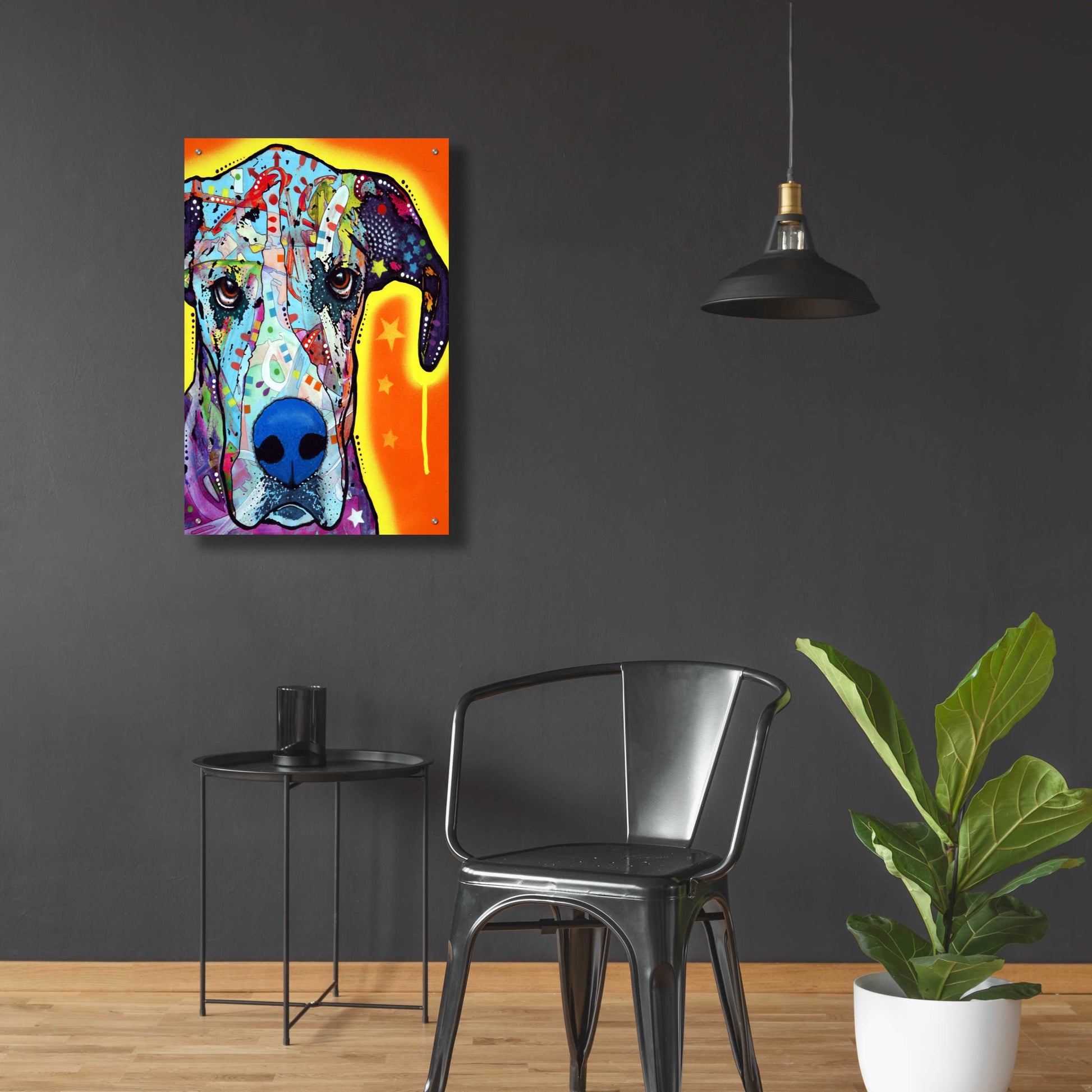 Epic Art 'Great Dane' by Dean Russo, Acrylic Glass Wall Art,24x36