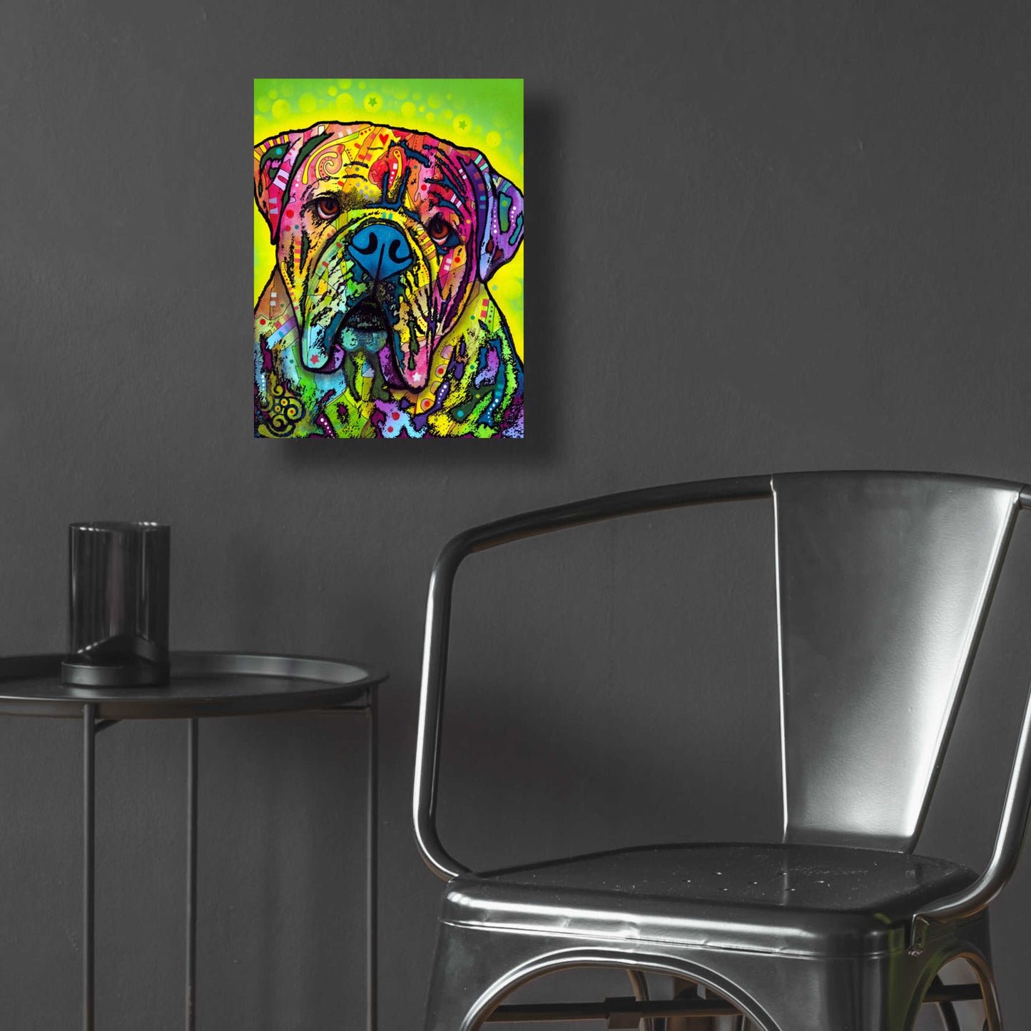 Epic Art 'Hey Bulldog' by Dean Russo, Acrylic Glass Wall Art,12x16