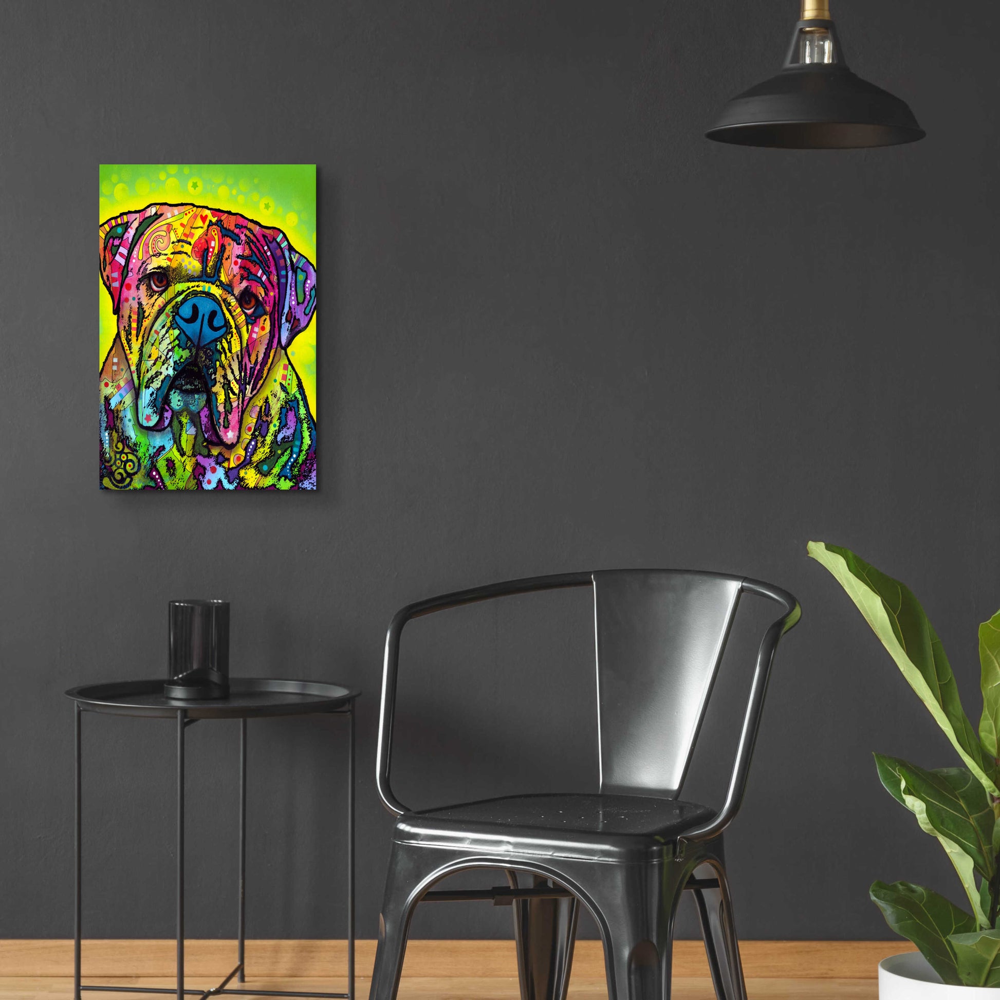 Epic Art 'Hey Bulldog' by Dean Russo, Acrylic Glass Wall Art,16x24