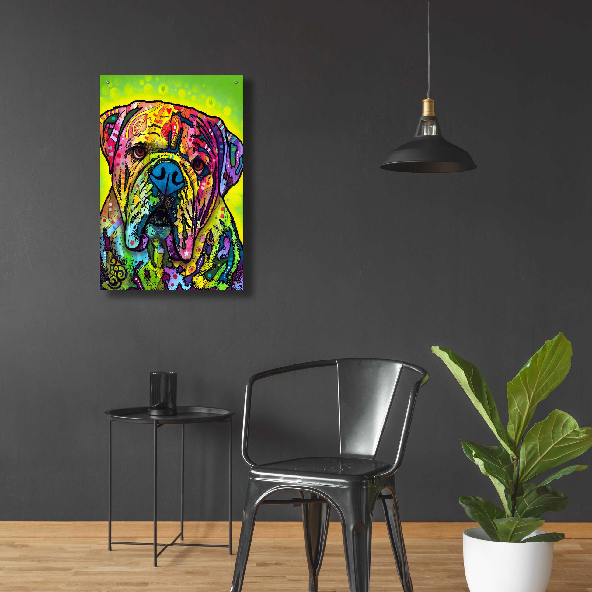 Epic Art 'Hey Bulldog' by Dean Russo, Acrylic Glass Wall Art,24x36