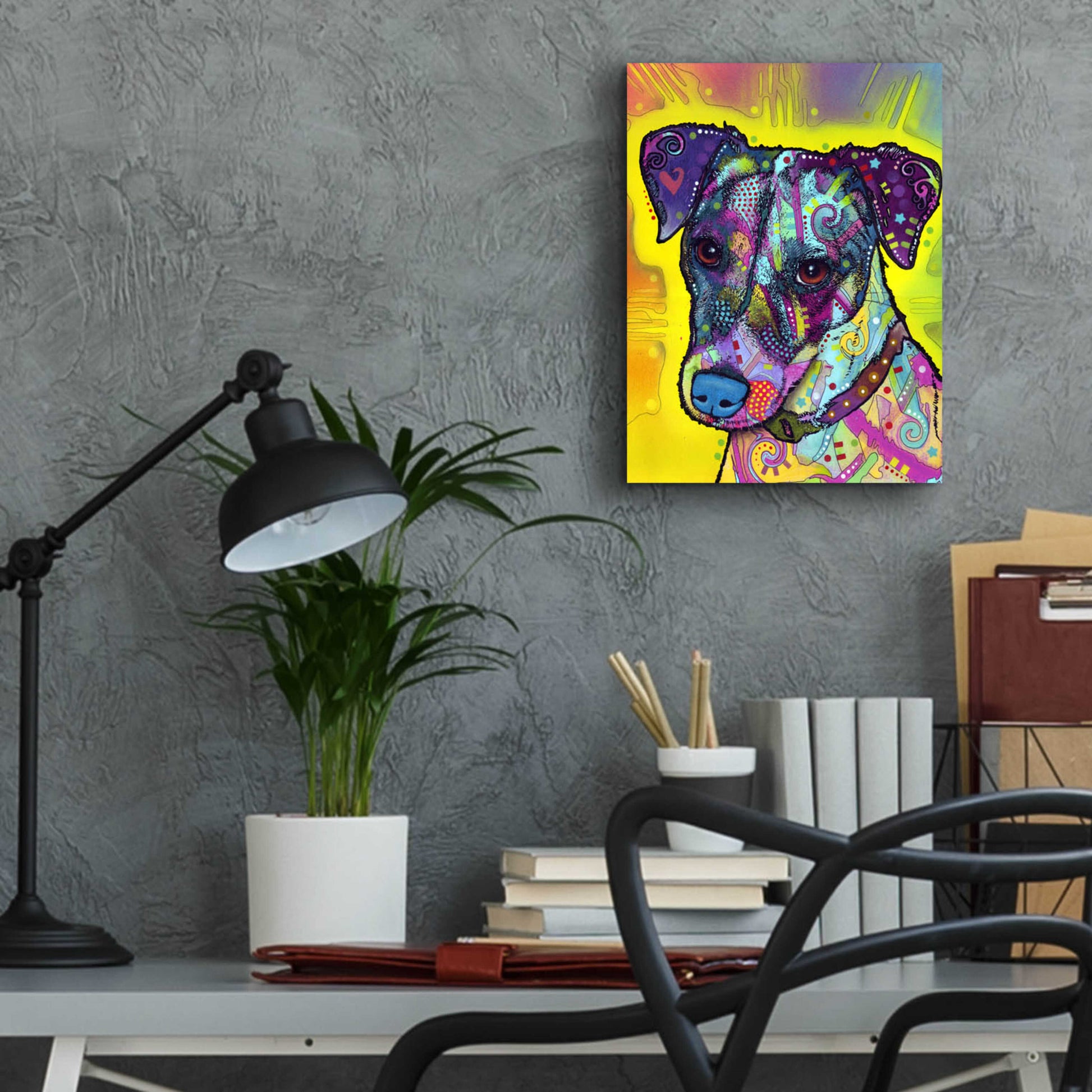 Epic Art 'Jack Russell' by Dean Russo, Acrylic Glass Wall Art,12x16