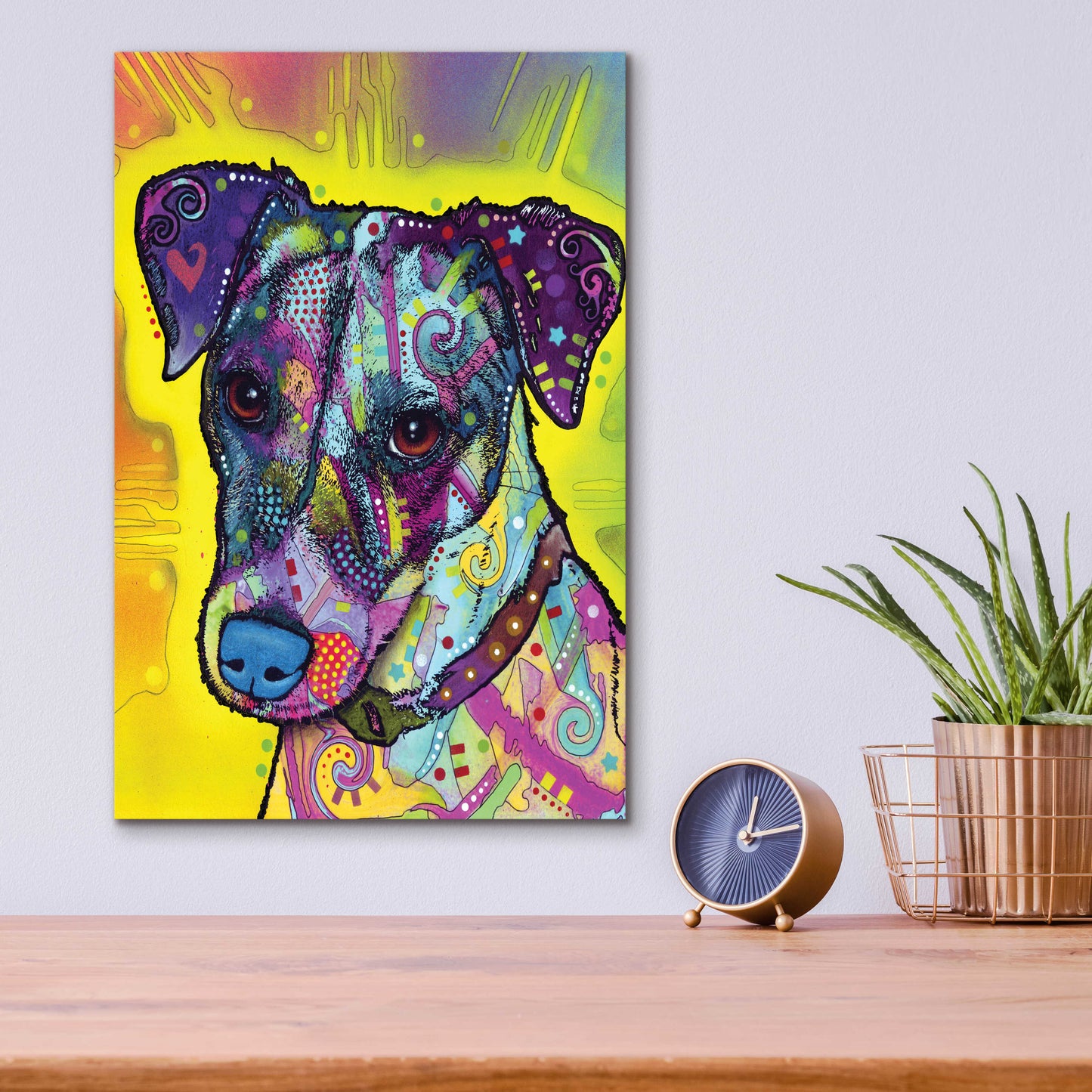 Epic Art 'Jack Russell' by Dean Russo, Acrylic Glass Wall Art,12x16