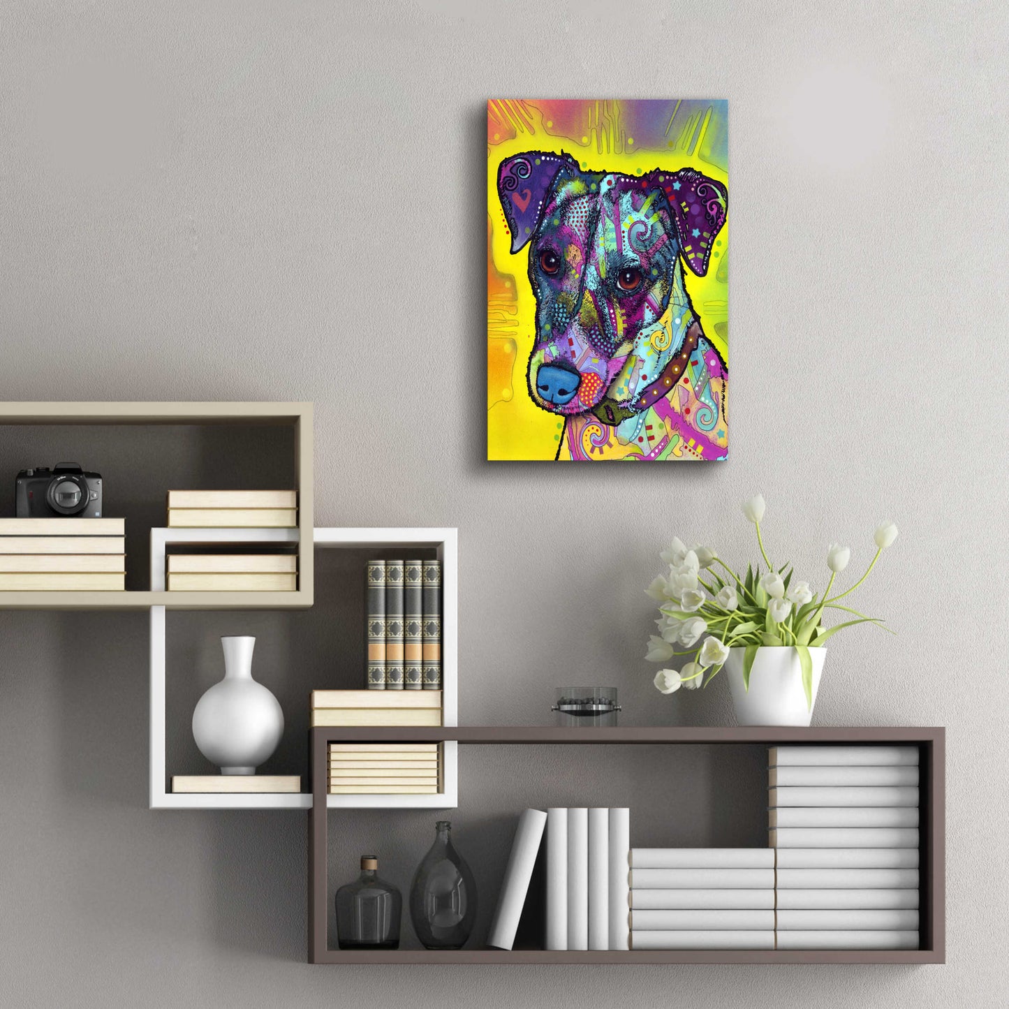 Epic Art 'Jack Russell' by Dean Russo, Acrylic Glass Wall Art,16x24