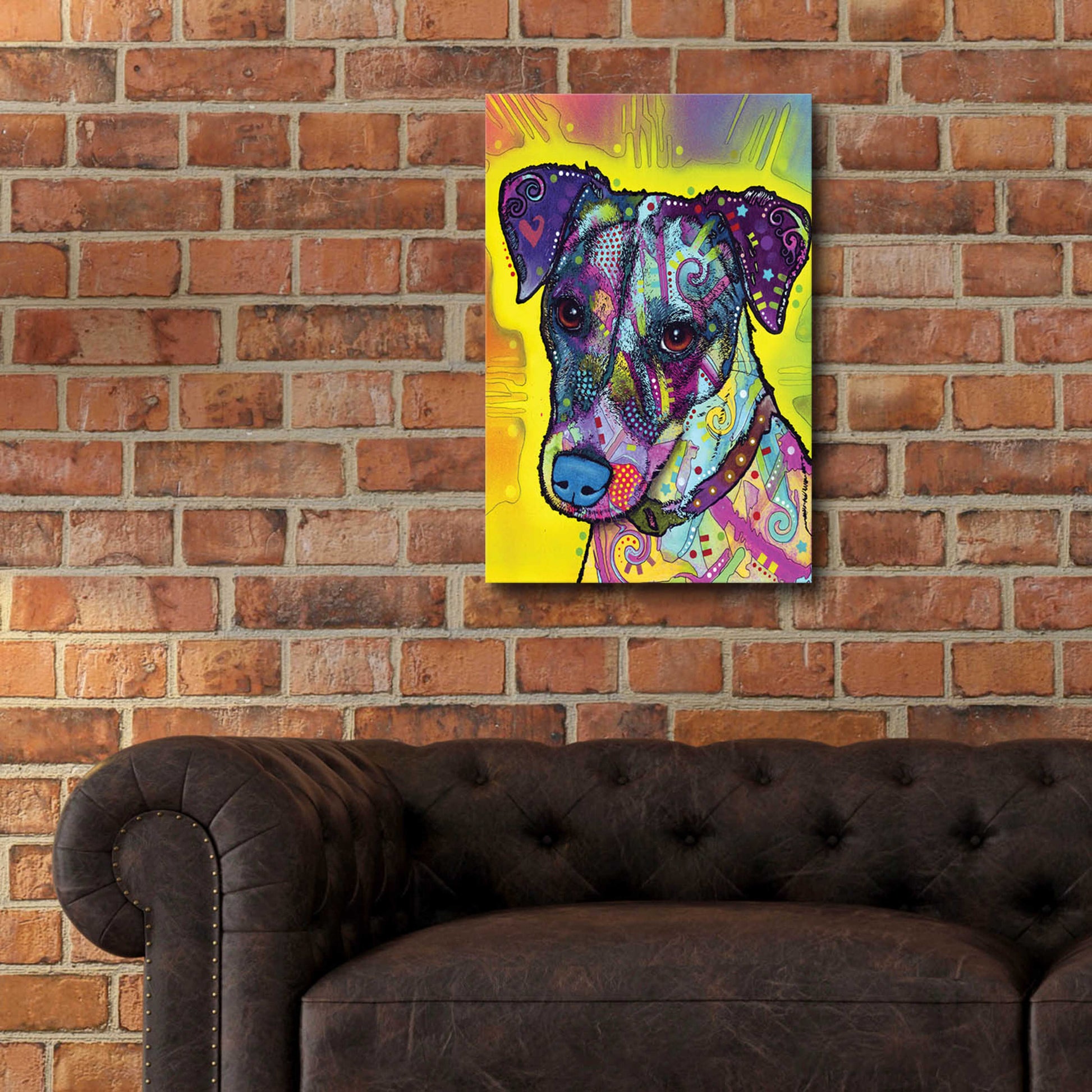 Epic Art 'Jack Russell' by Dean Russo, Acrylic Glass Wall Art,16x24