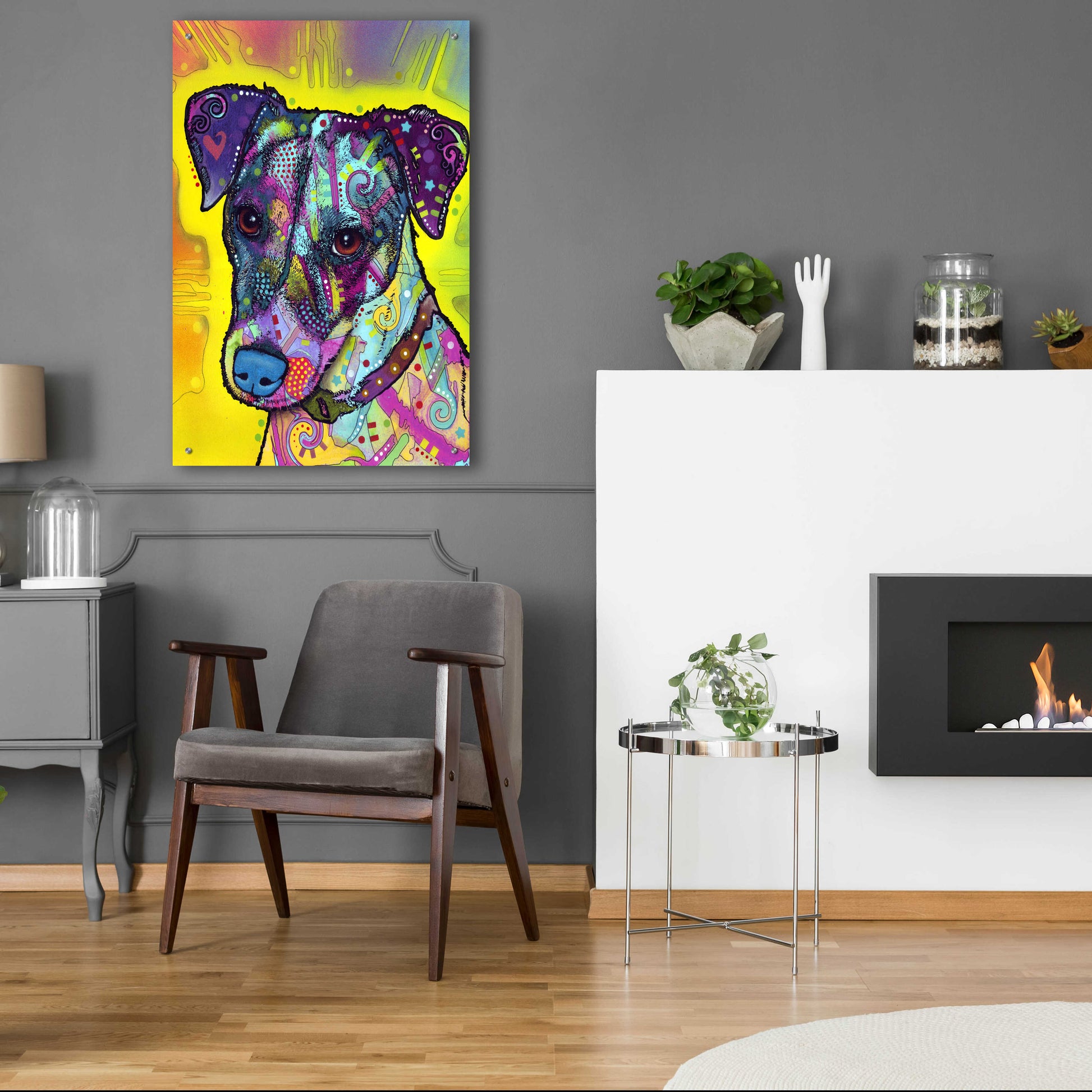 Epic Art 'Jack Russell' by Dean Russo, Acrylic Glass Wall Art,24x36