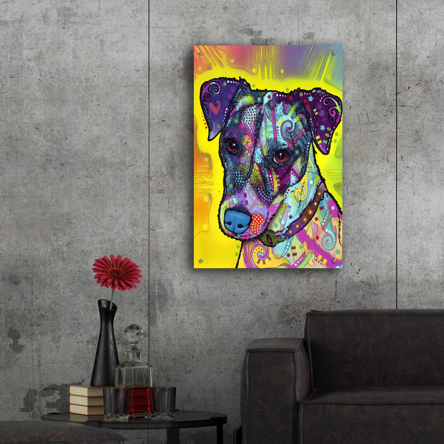 Epic Art 'Jack Russell' by Dean Russo, Acrylic Glass Wall Art,24x36