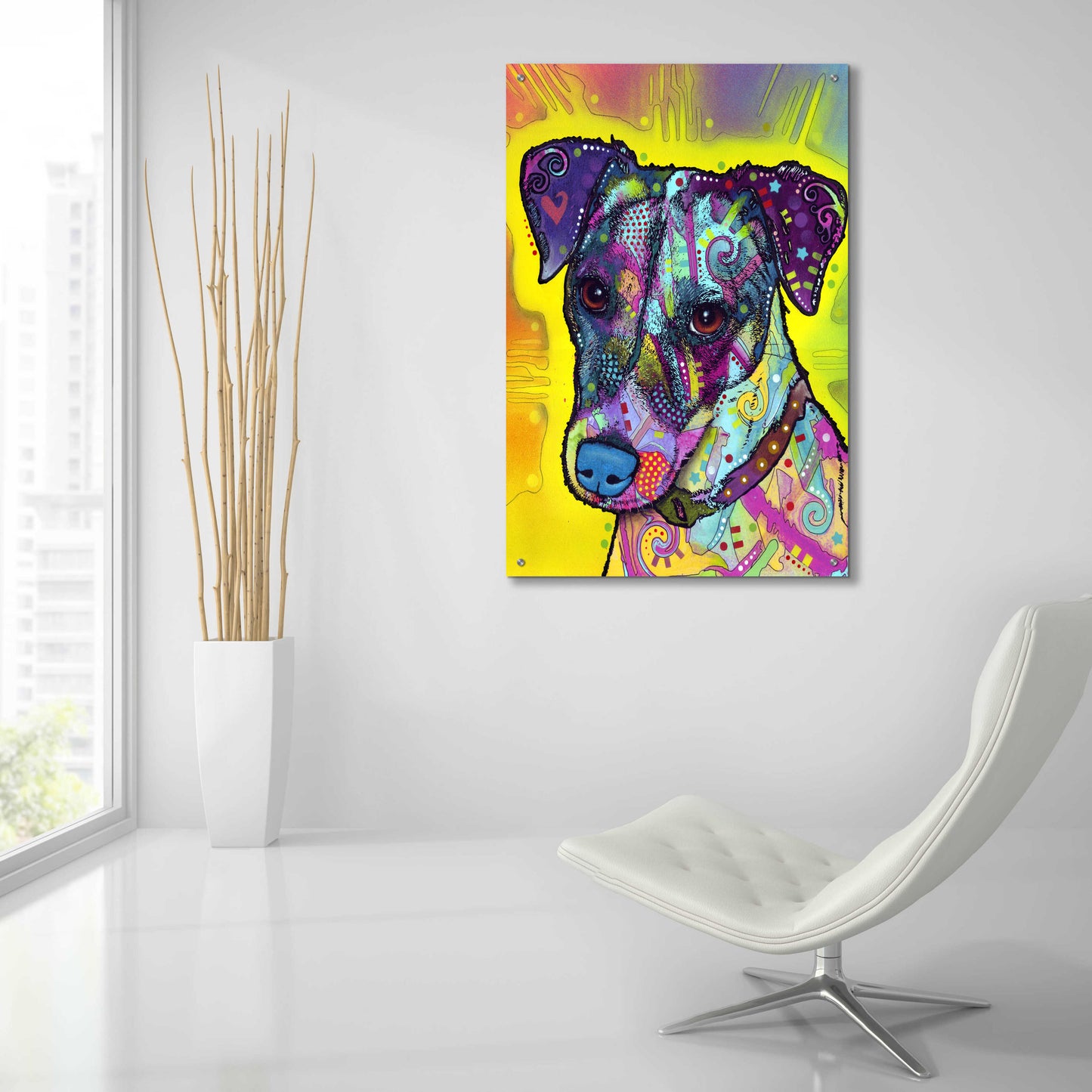 Epic Art 'Jack Russell' by Dean Russo, Acrylic Glass Wall Art,24x36