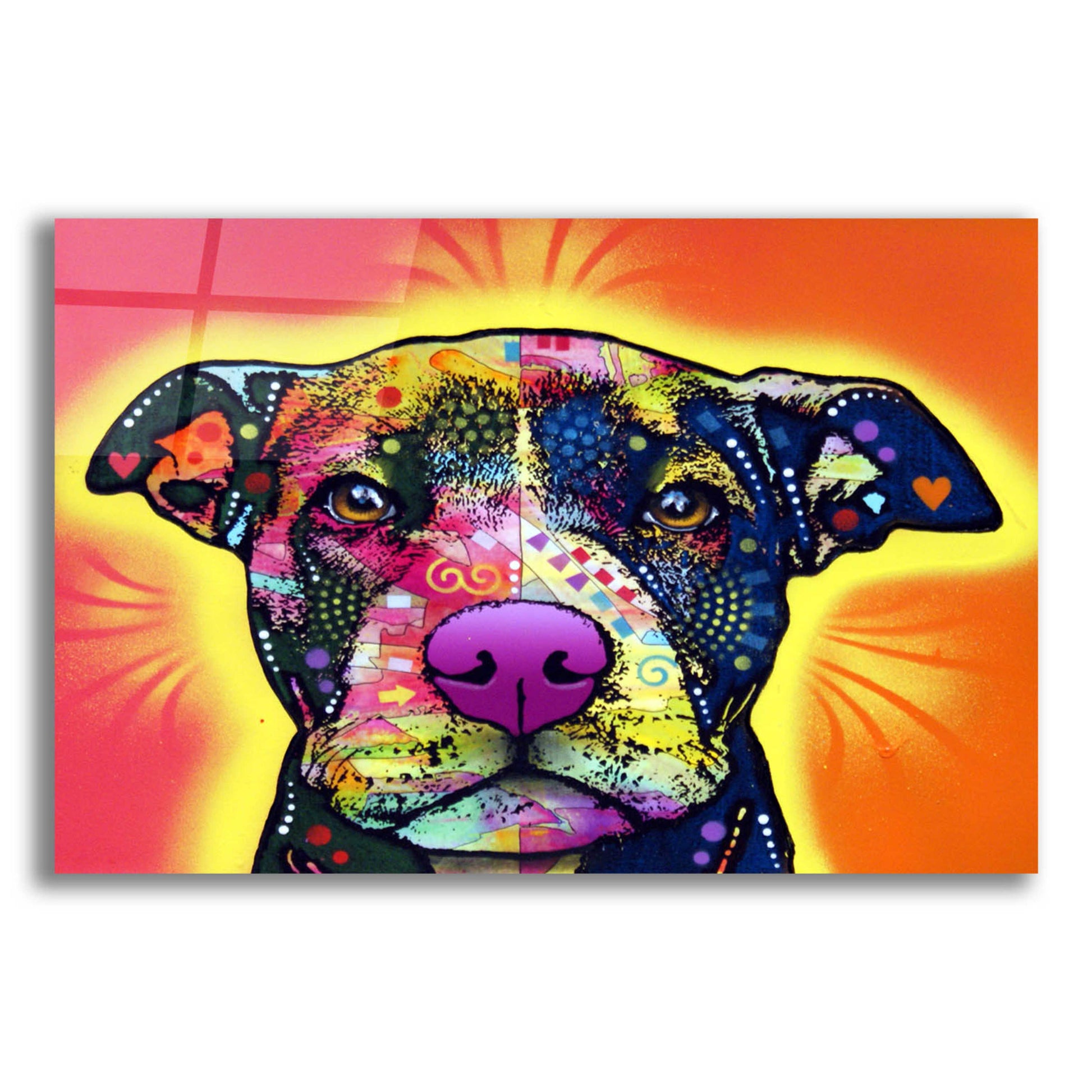 Epic Art 'Love A Bull' by Dean Russo, Acrylic Glass Wall Art,16x12