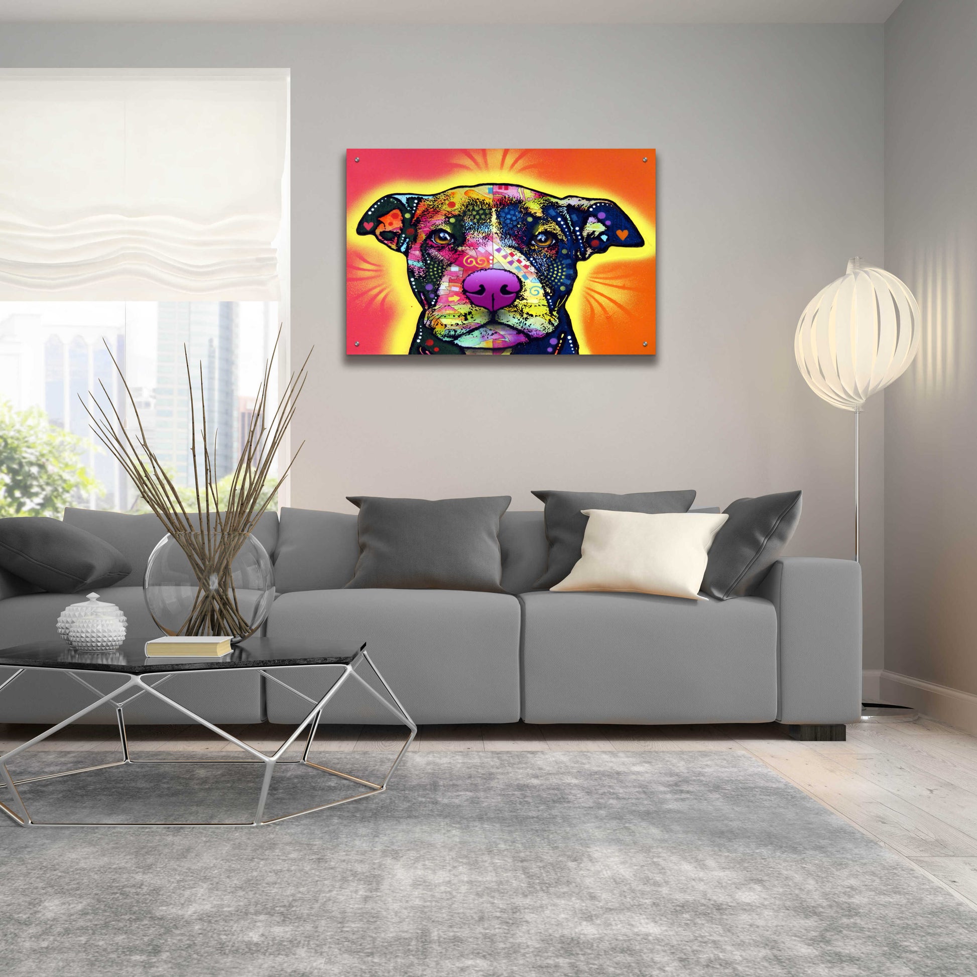 Epic Art 'Love A Bull' by Dean Russo, Acrylic Glass Wall Art,36x24