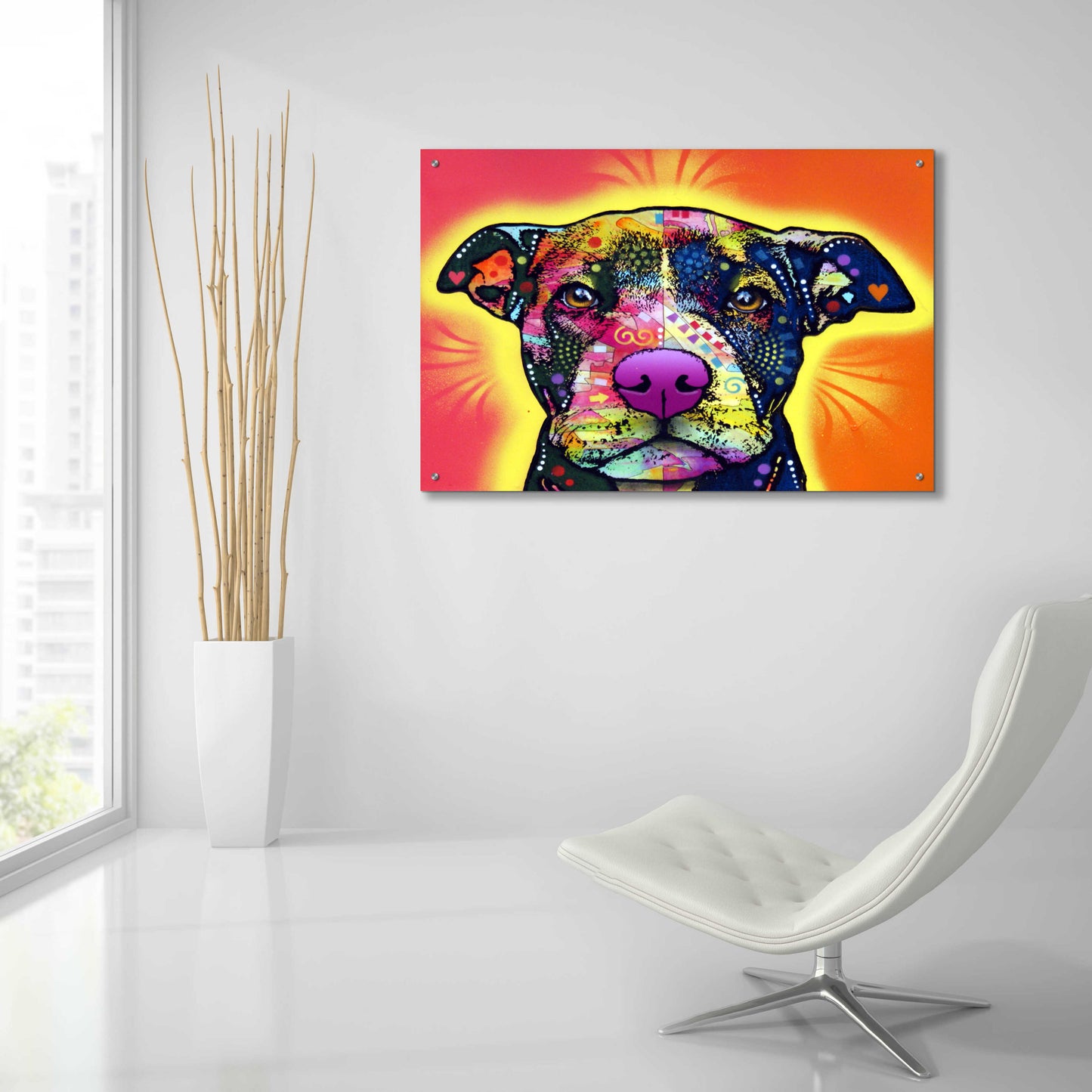 Epic Art 'Love A Bull' by Dean Russo, Acrylic Glass Wall Art,36x24