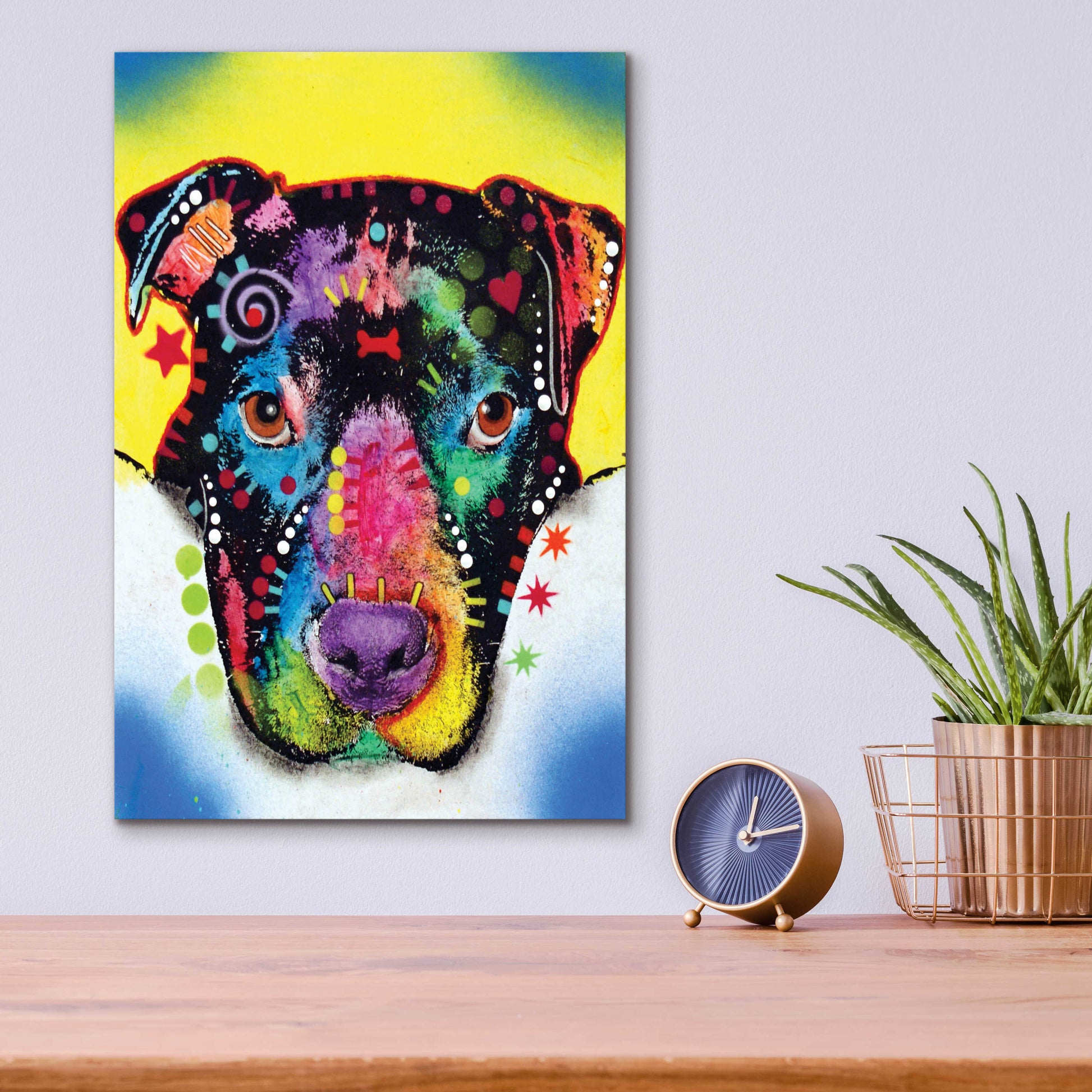 Epic Art 'Otter Pitbull' by Dean Russo, Acrylic Glass Wall Art,12x16