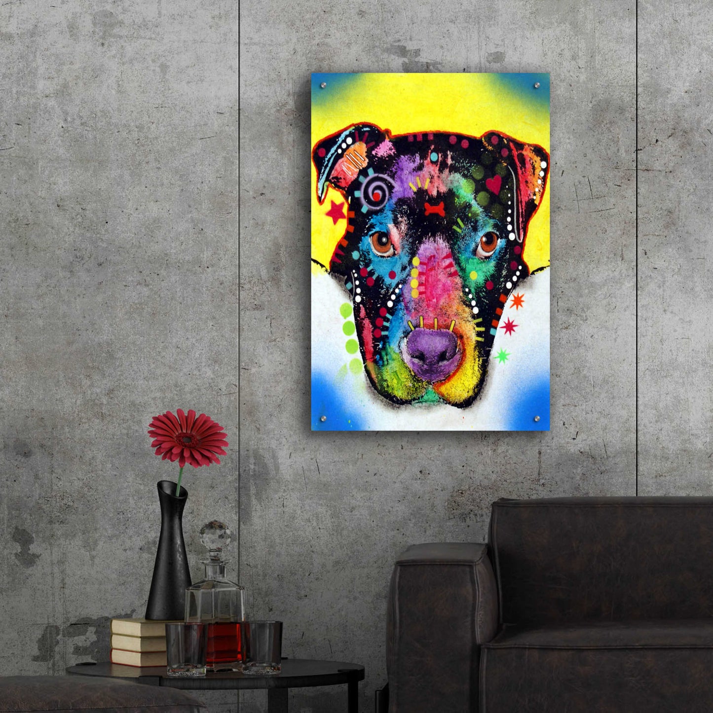 Epic Art 'Otter Pitbull' by Dean Russo, Acrylic Glass Wall Art,24x36