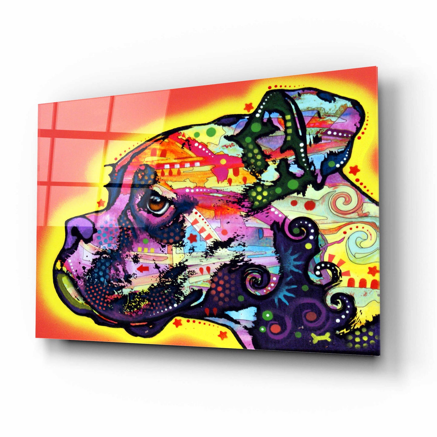 Epic Art 'Profile Boxer' by Dean Russo, Acrylic Glass Wall Art,16x12