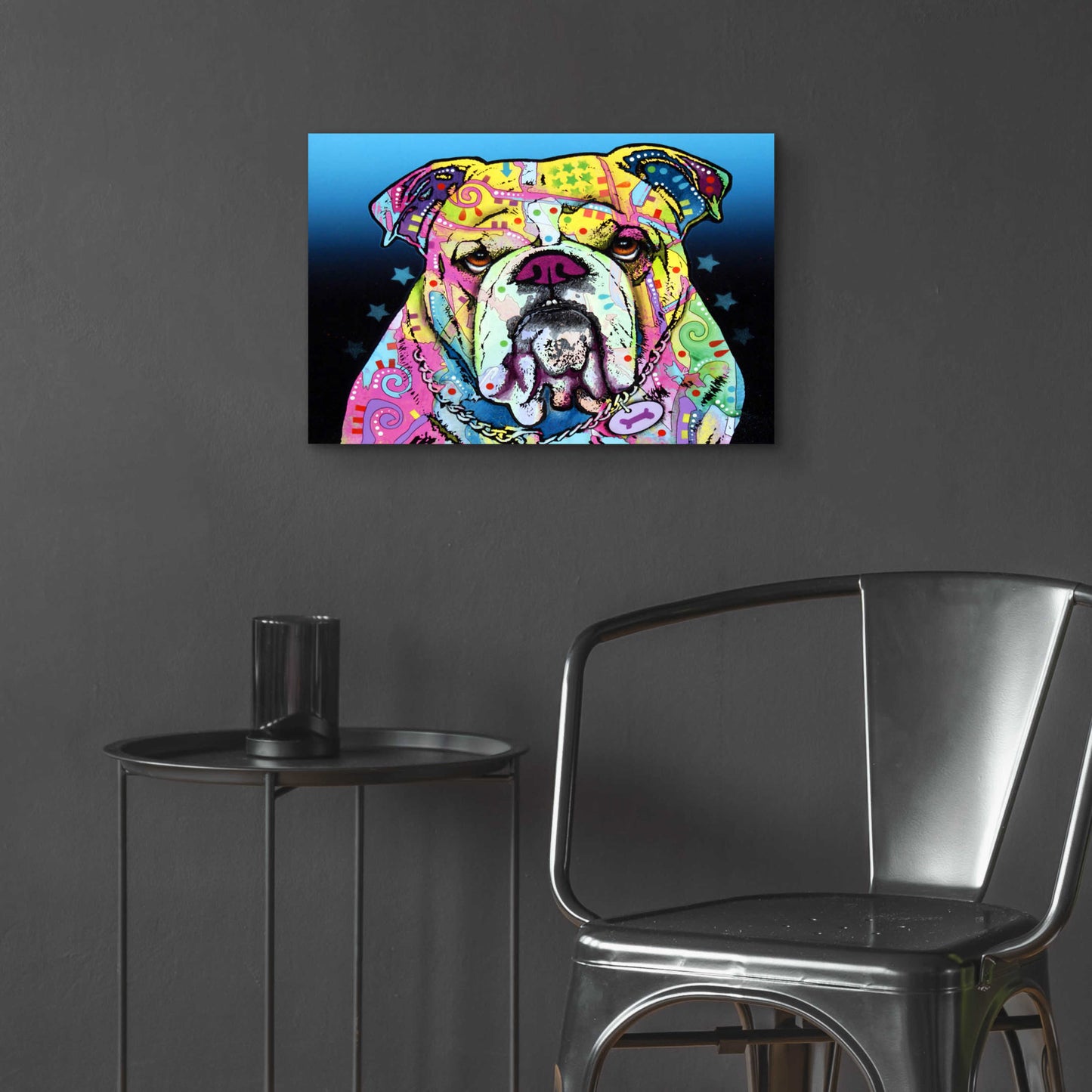 Epic Art 'The Bulldog' by Dean Russo, Acrylic Glass Wall Art,24x16