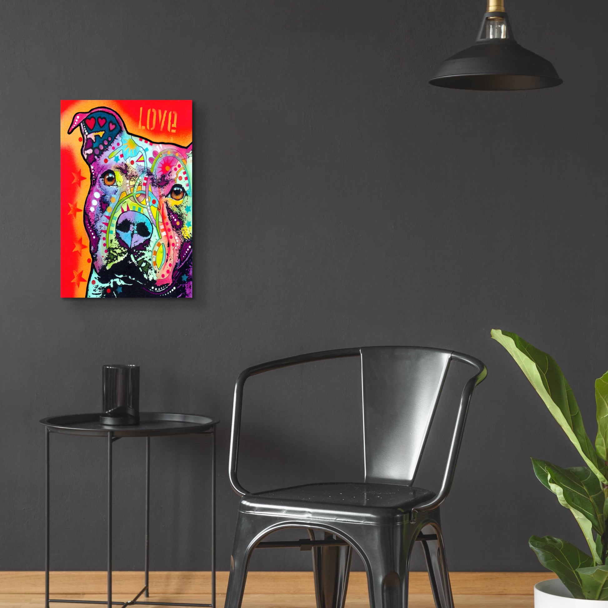 Epic Art 'Thoughtful Pitbull' by Dean Russo, Acrylic Glass Wall Art,16x24