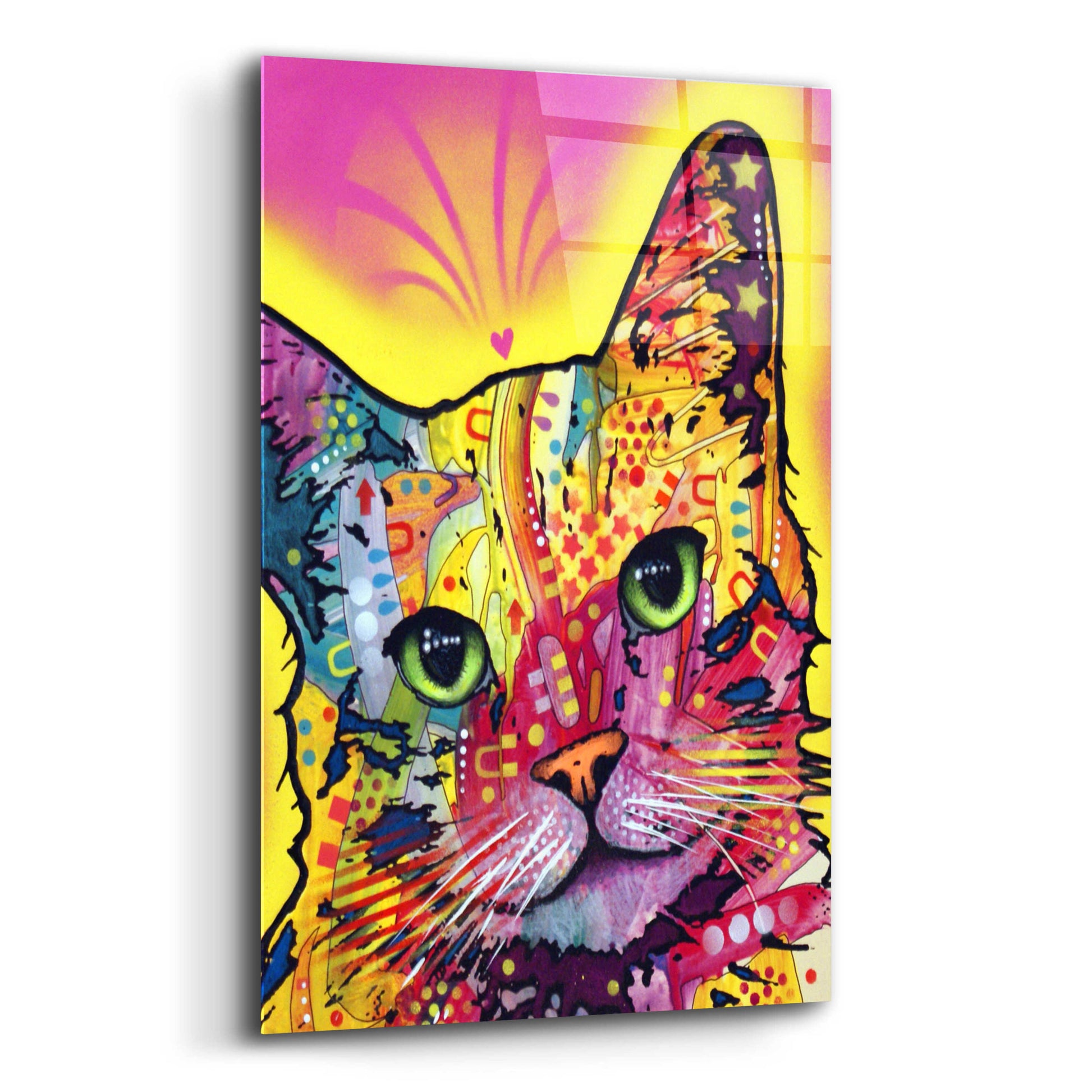 Epic Art 'Tilt Cat I' by Dean Russo, Acrylic Glass Wall Art,12x16