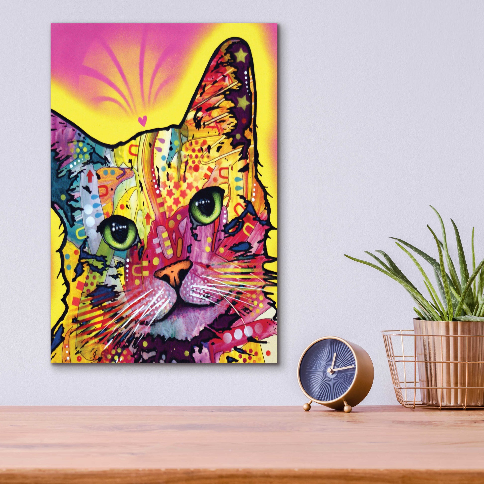 Epic Art 'Tilt Cat I' by Dean Russo, Acrylic Glass Wall Art,12x16