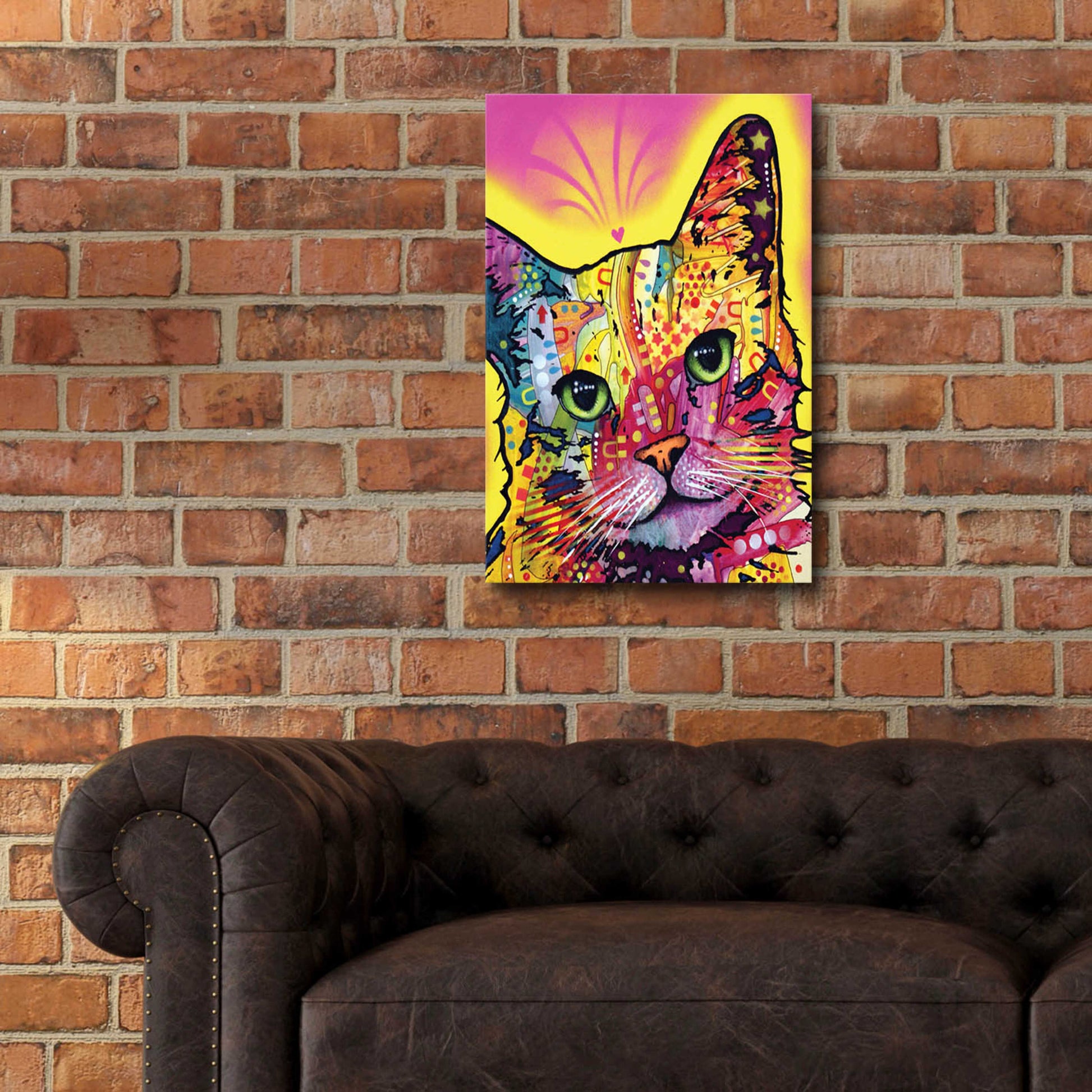 Epic Art 'Tilt Cat I' by Dean Russo, Acrylic Glass Wall Art,16x24