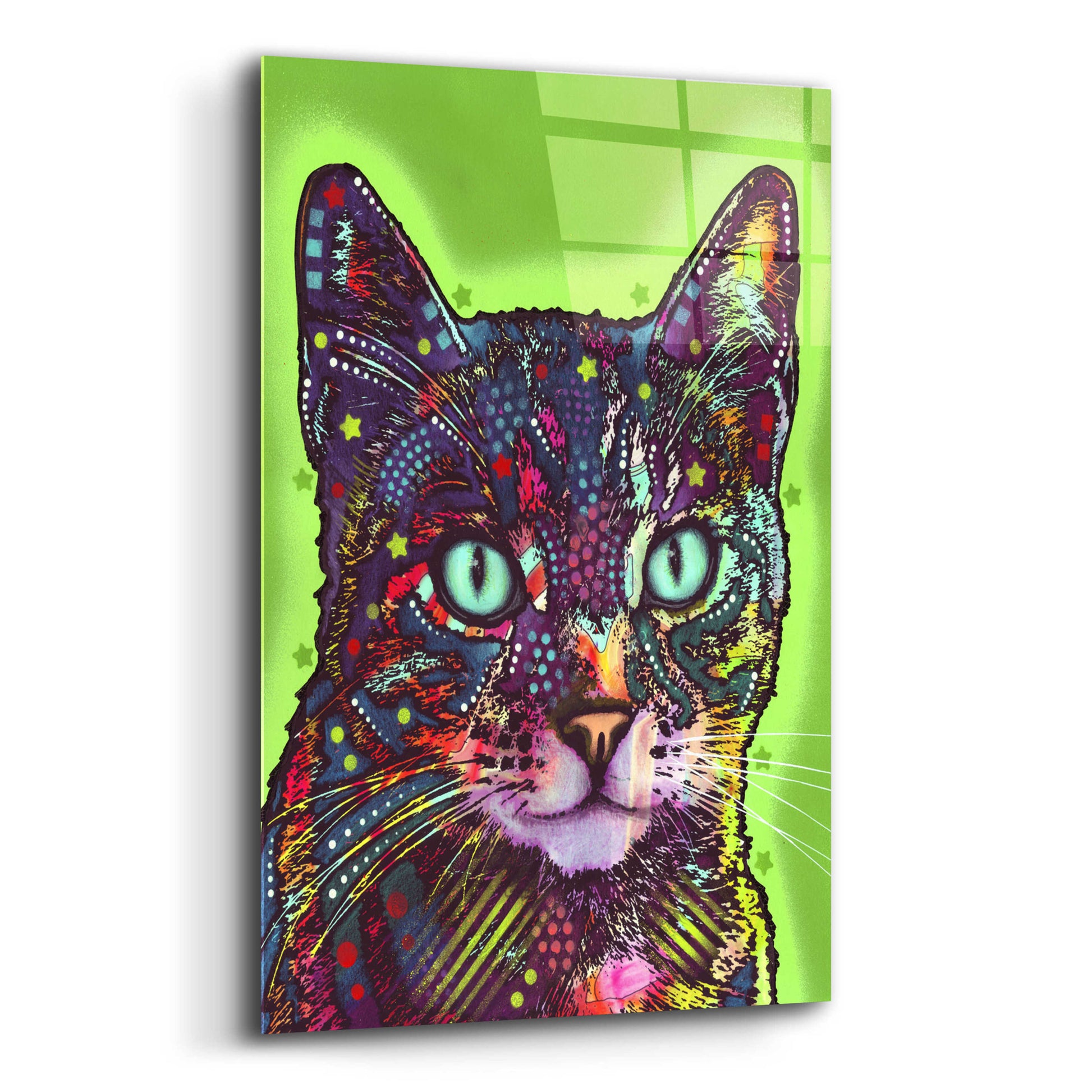 Epic Art 'Watchful Cat' by Dean Russo, Acrylic Glass Wall Art,12x16