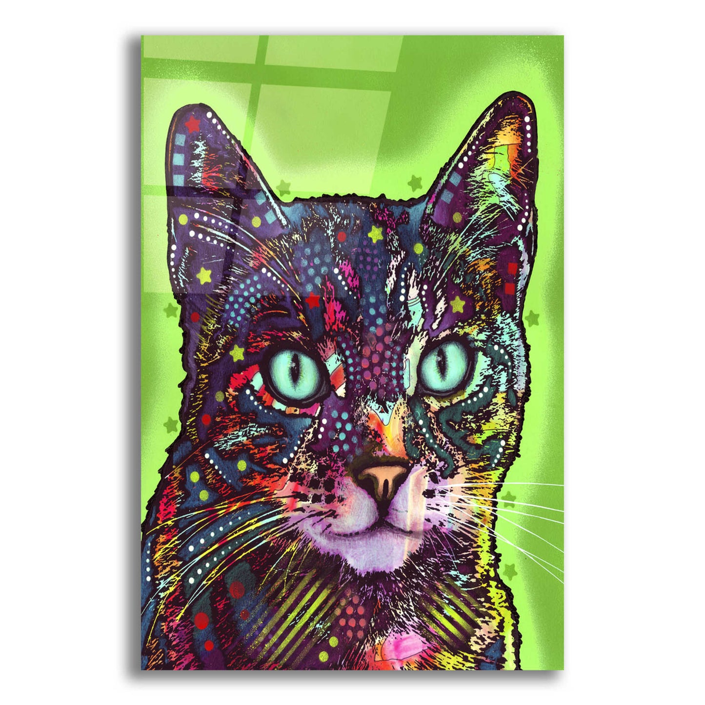 Epic Art 'Watchful Cat' by Dean Russo, Acrylic Glass Wall Art,12x16