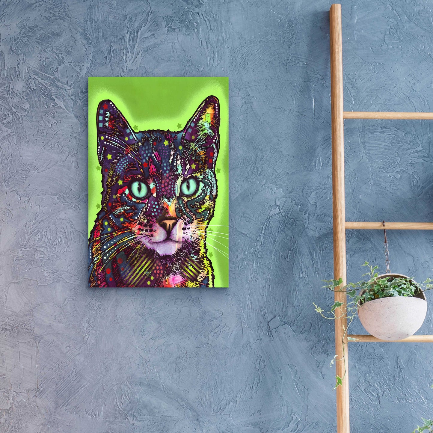 Epic Art 'Watchful Cat' by Dean Russo, Acrylic Glass Wall Art,16x24