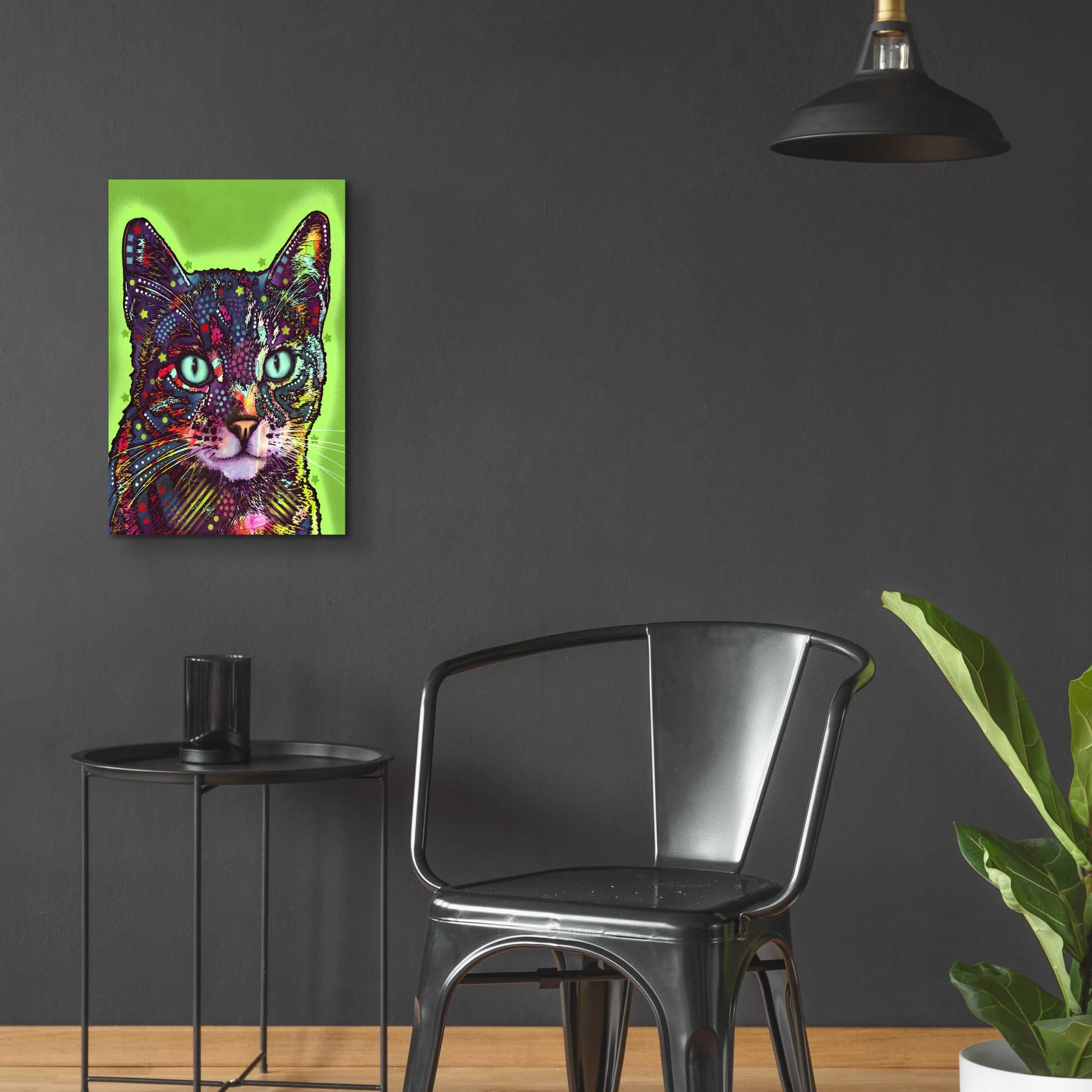 Epic Art 'Watchful Cat' by Dean Russo, Acrylic Glass Wall Art,16x24