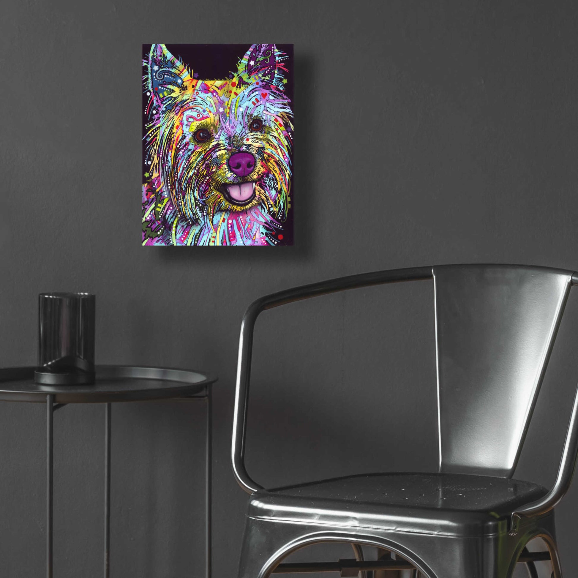 Epic Art 'Yorkie 1' by Dean Russo, Acrylic Glass Wall Art,12x16