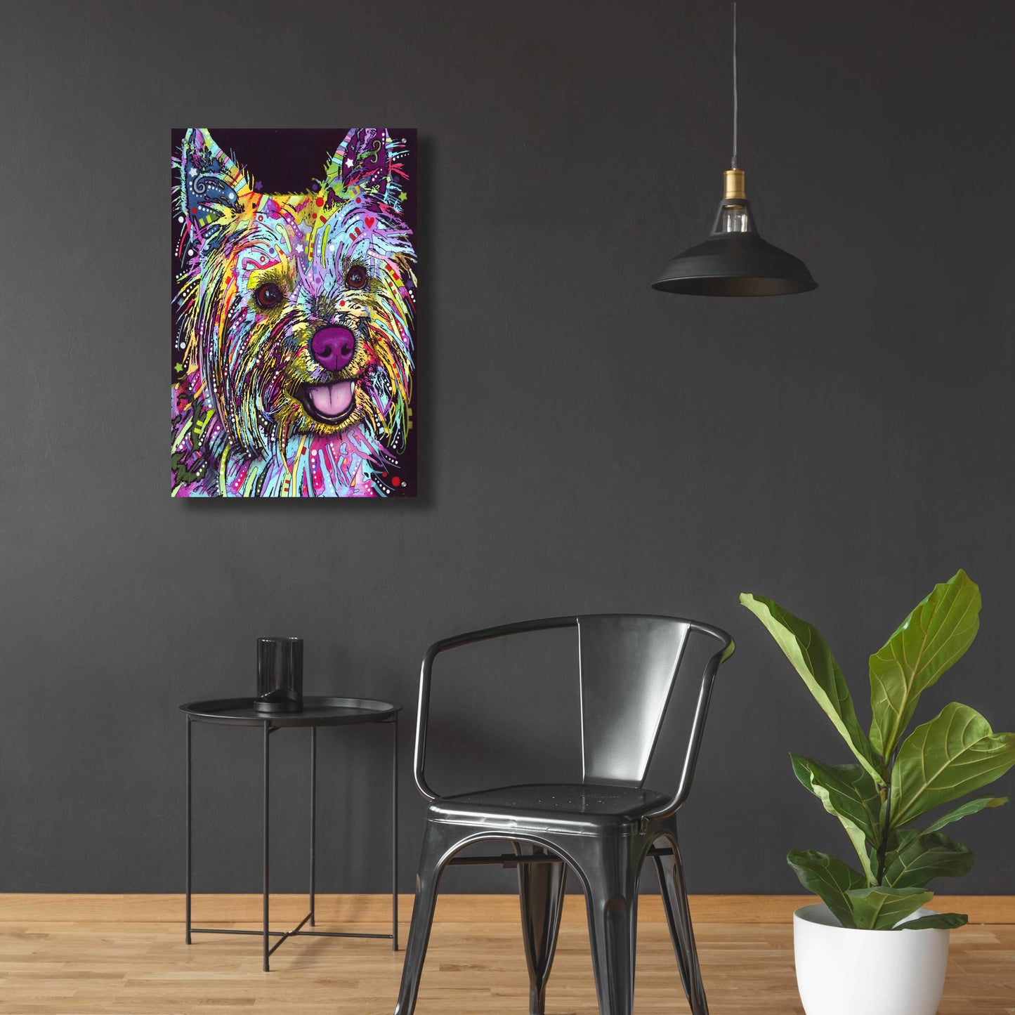 Epic Art 'Yorkie 1' by Dean Russo, Acrylic Glass Wall Art,24x36