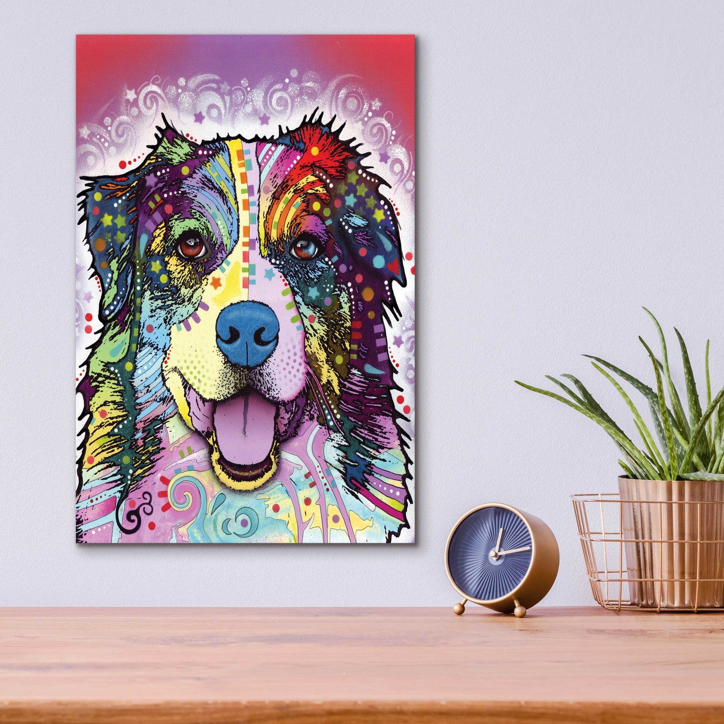 Epic Art 'Australian Shepherd' by Dean Russo, Acrylic Glass Wall Art,12x16